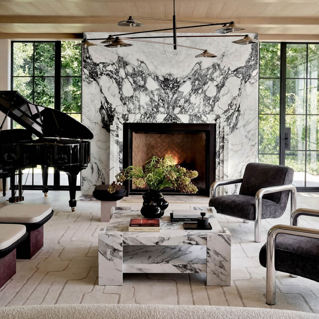Haider Black Velvet & Chrome Armchair