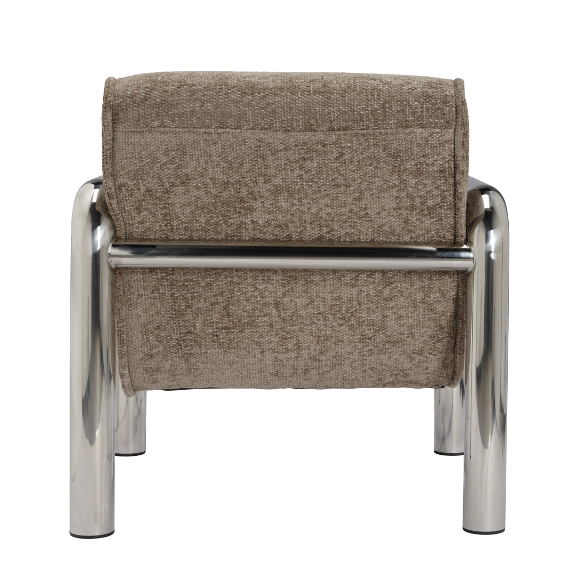 Haider Light Brown Tweed & Chrome Armchair