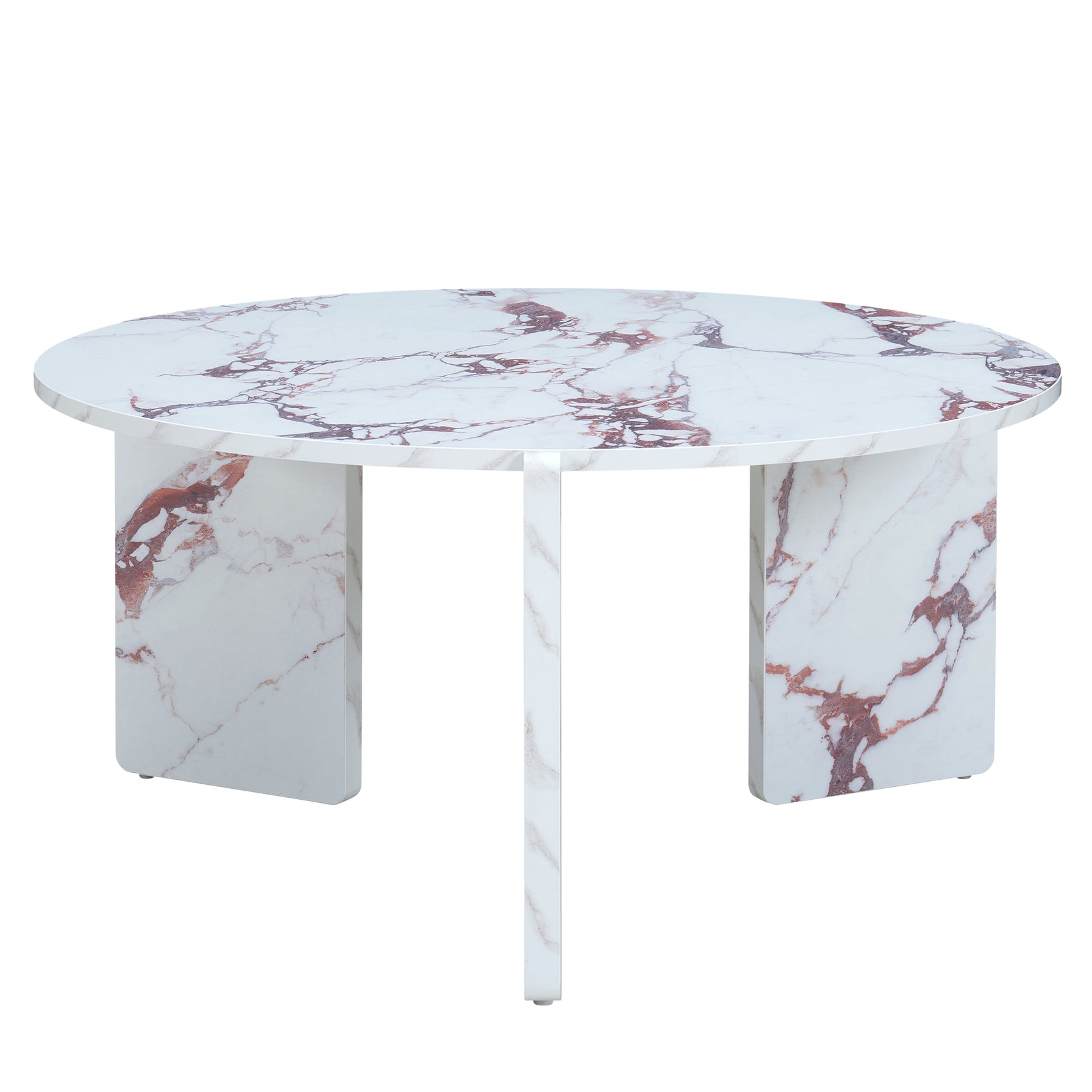Halo White Marble Effect Coffee Table