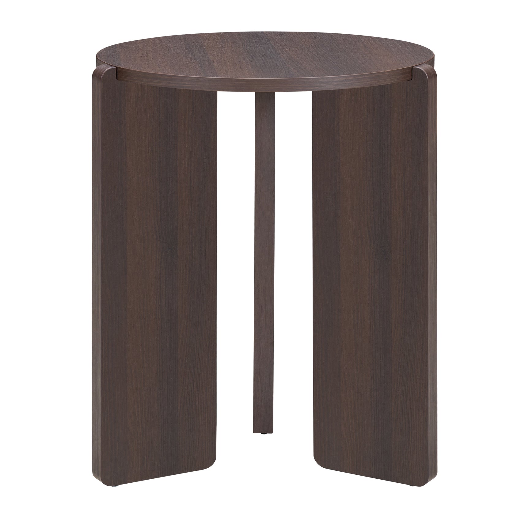 Halo Espresso Brown Wood Round Side Table