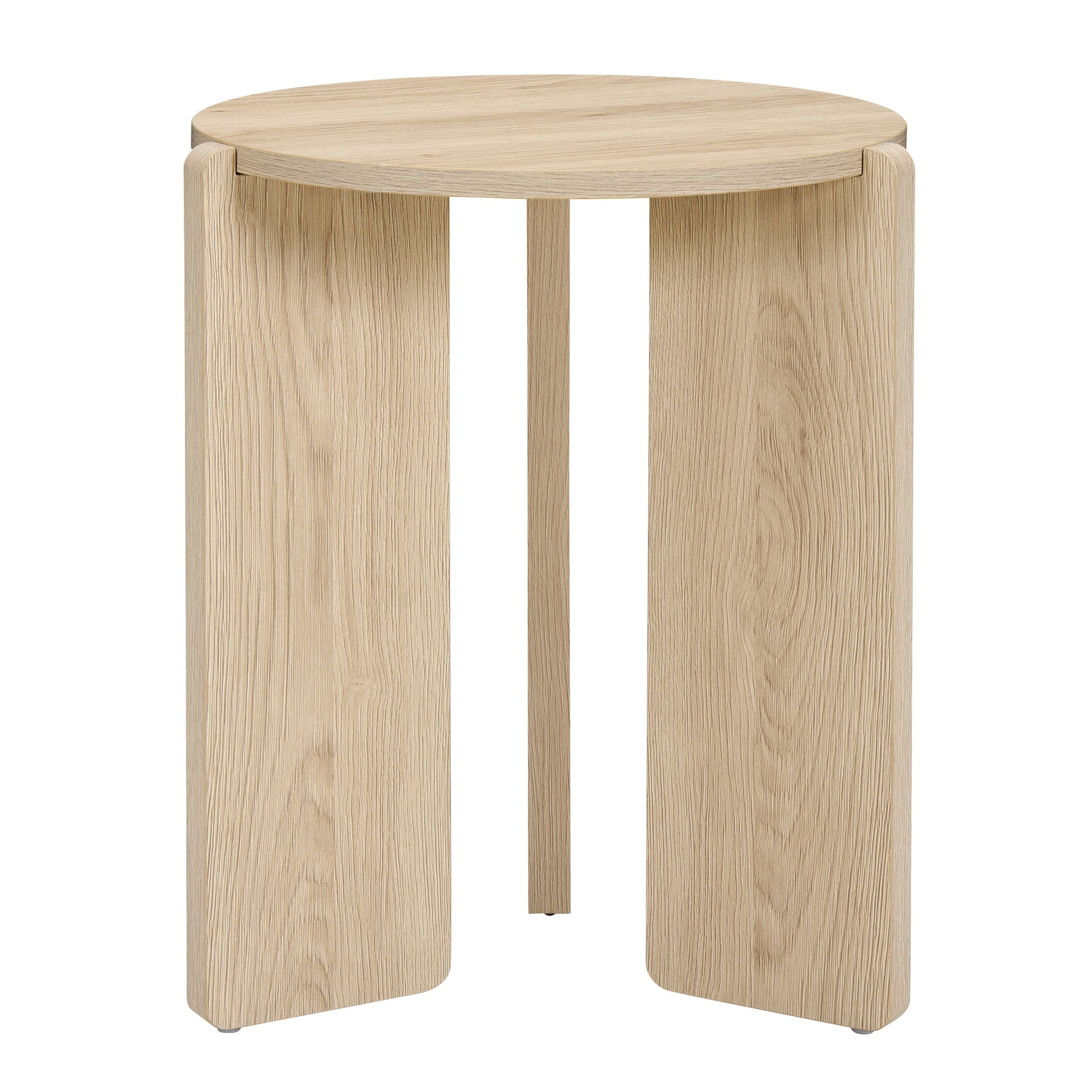 Halo Natural Wood Round Side Table