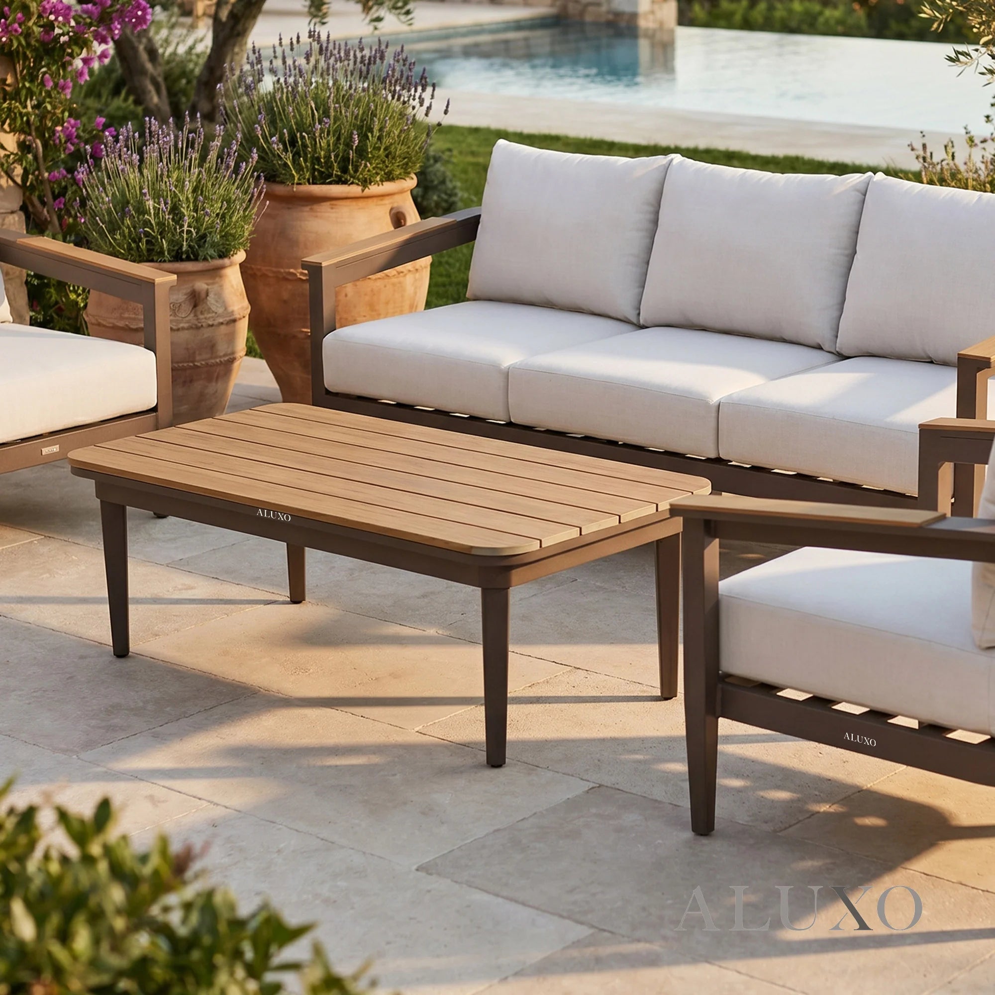 Hemera Outdoor Range - Wood - 5 Seater Lounge Set
