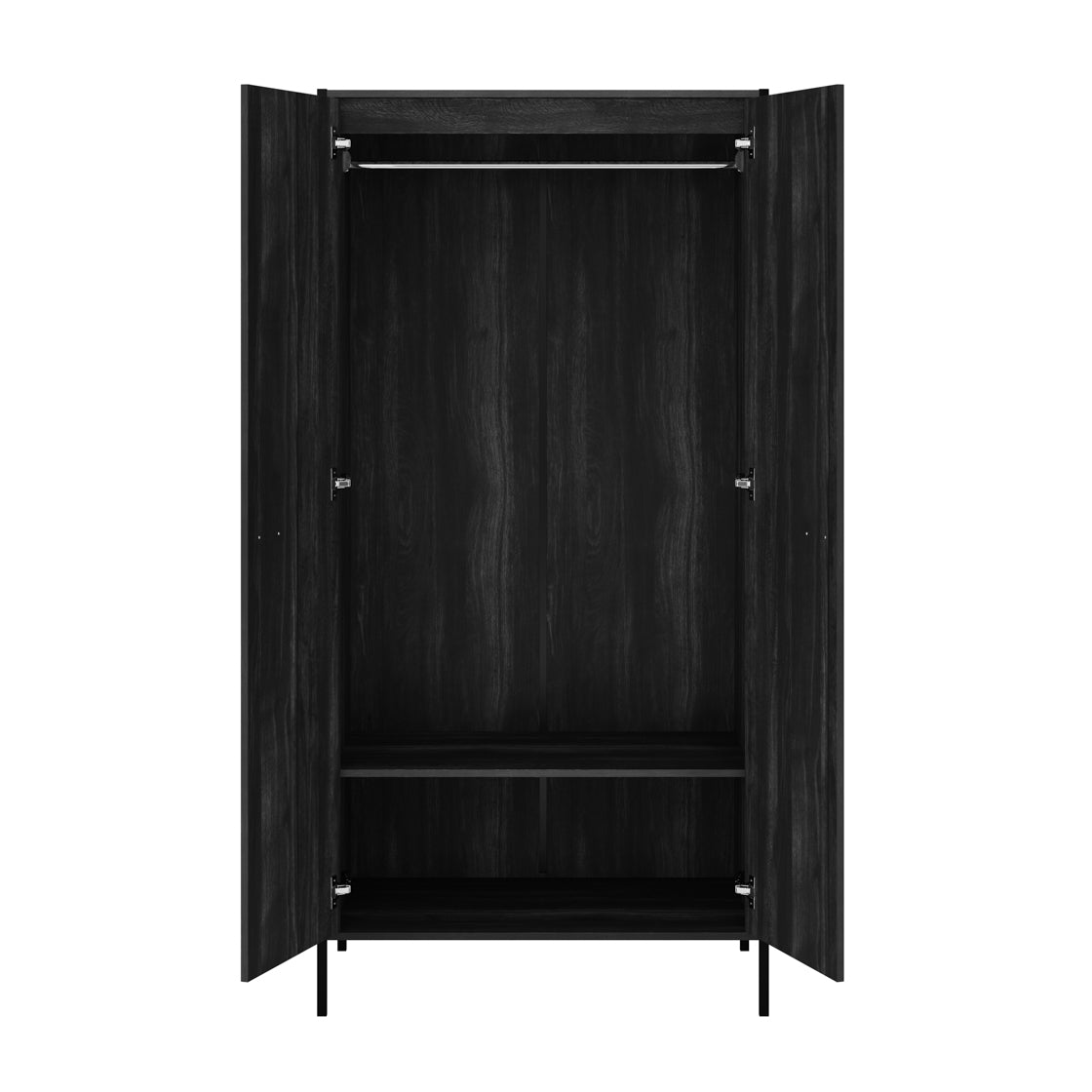 Double R Hoxton Hoxton Black Wood Double Wardrobe