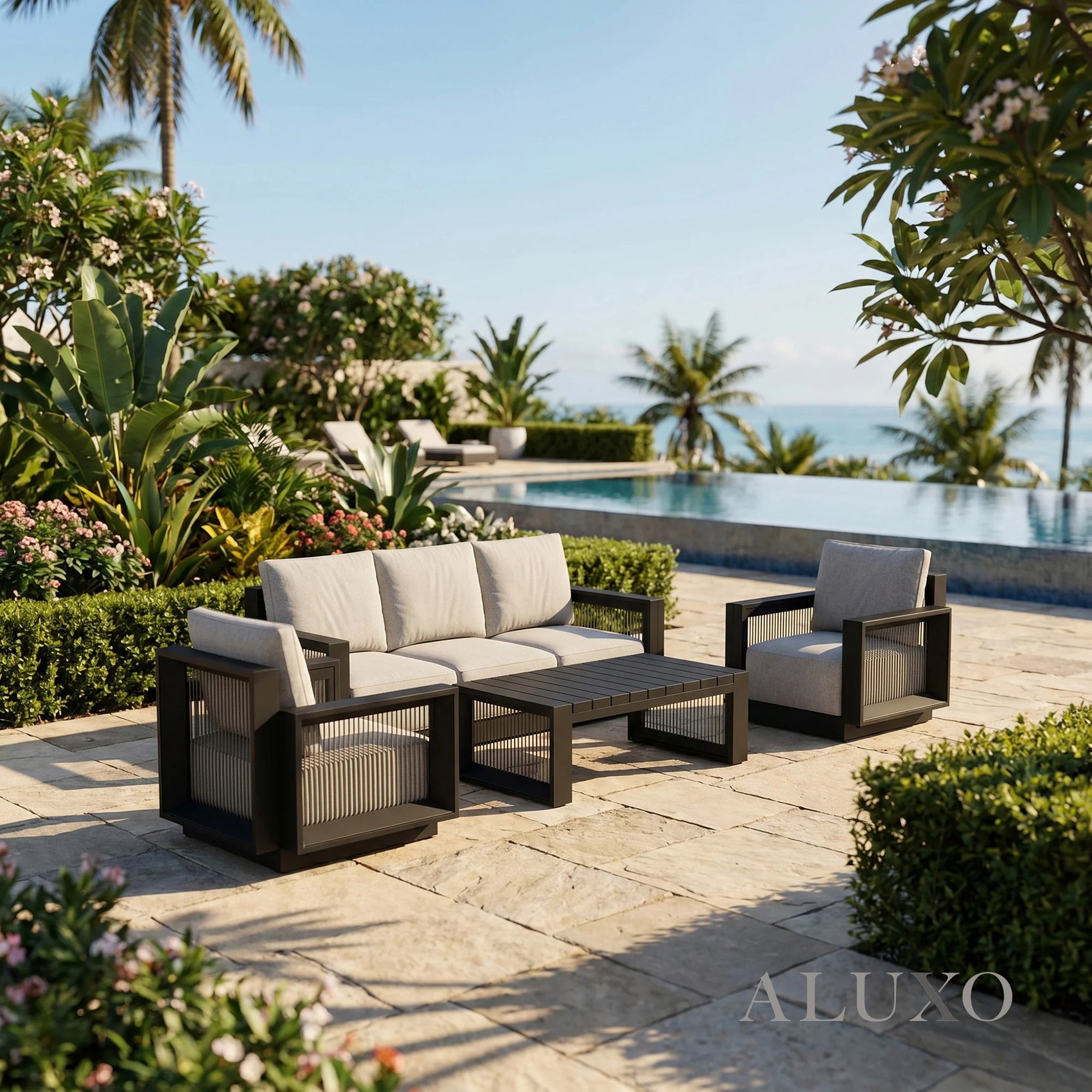 Ikos Outdoor Lounge Set - Onyx - 5 Seater