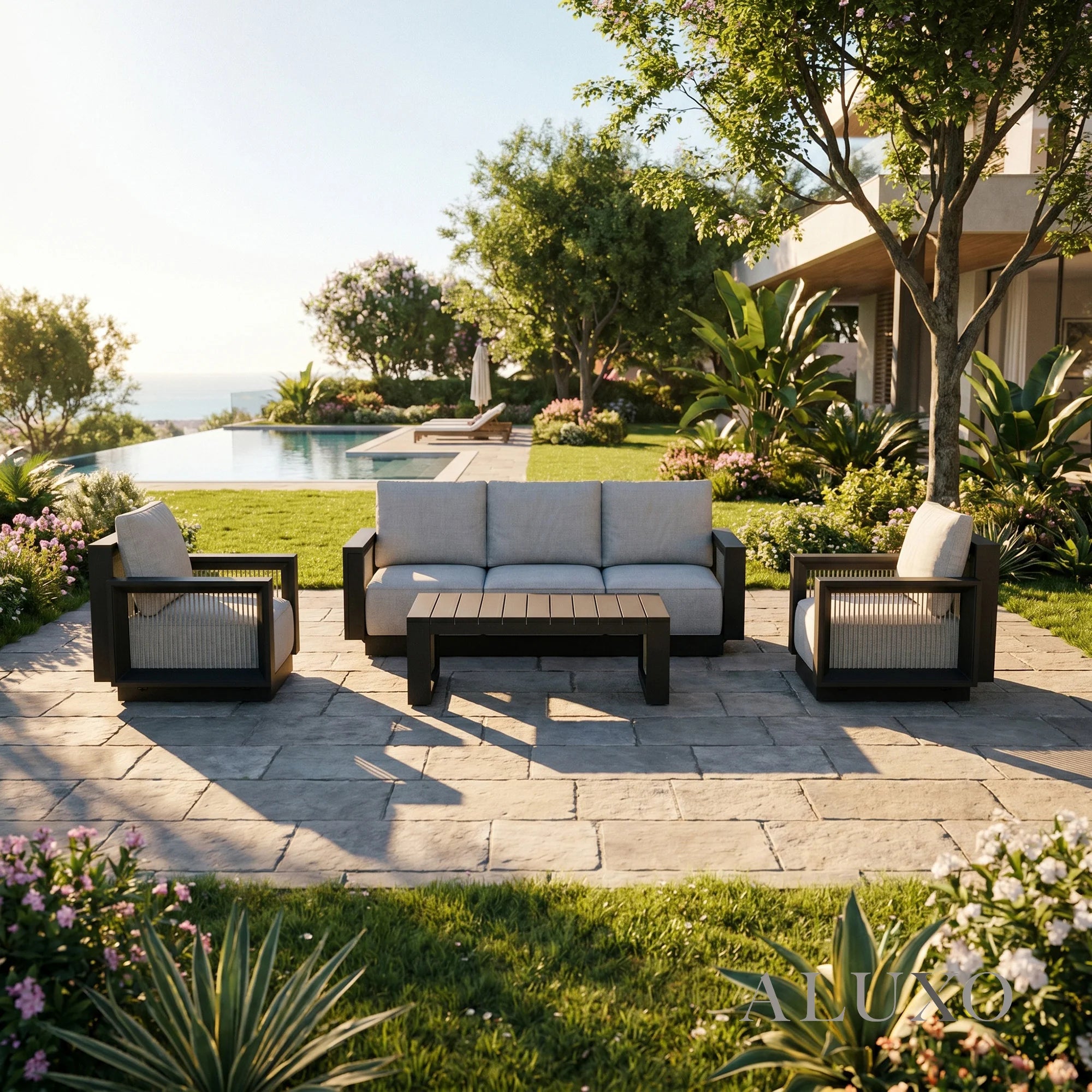 Ikos Outdoor Lounge Set - Onyx - 5 Seater