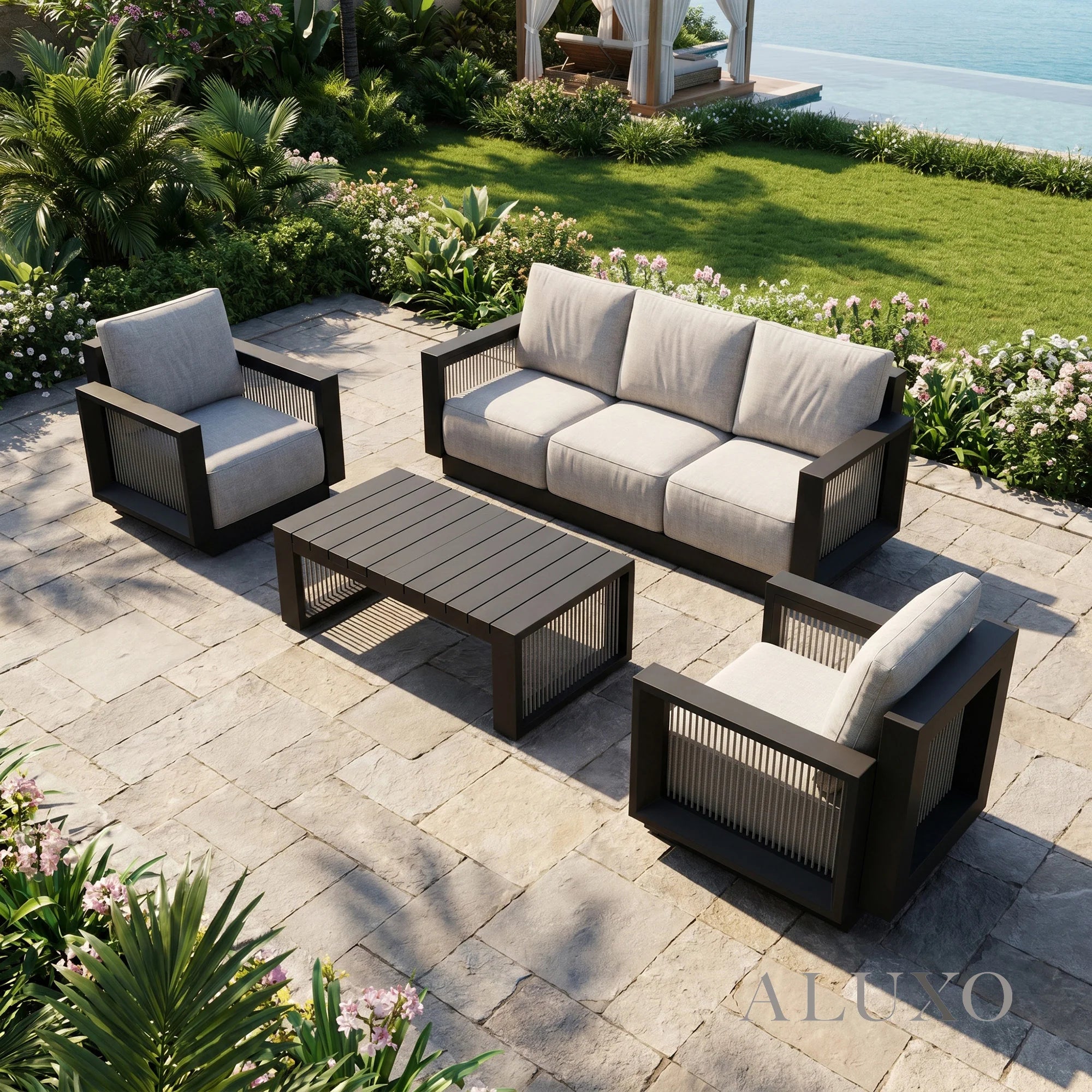 Ikos Outdoor Lounge Set - Onyx - 5 Seater