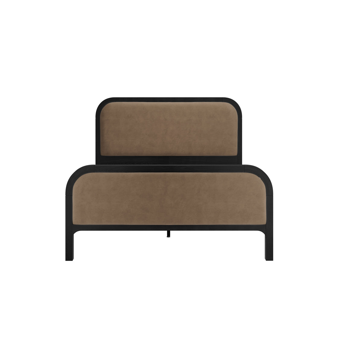 Ines Mole Brown Velvet Double Bed