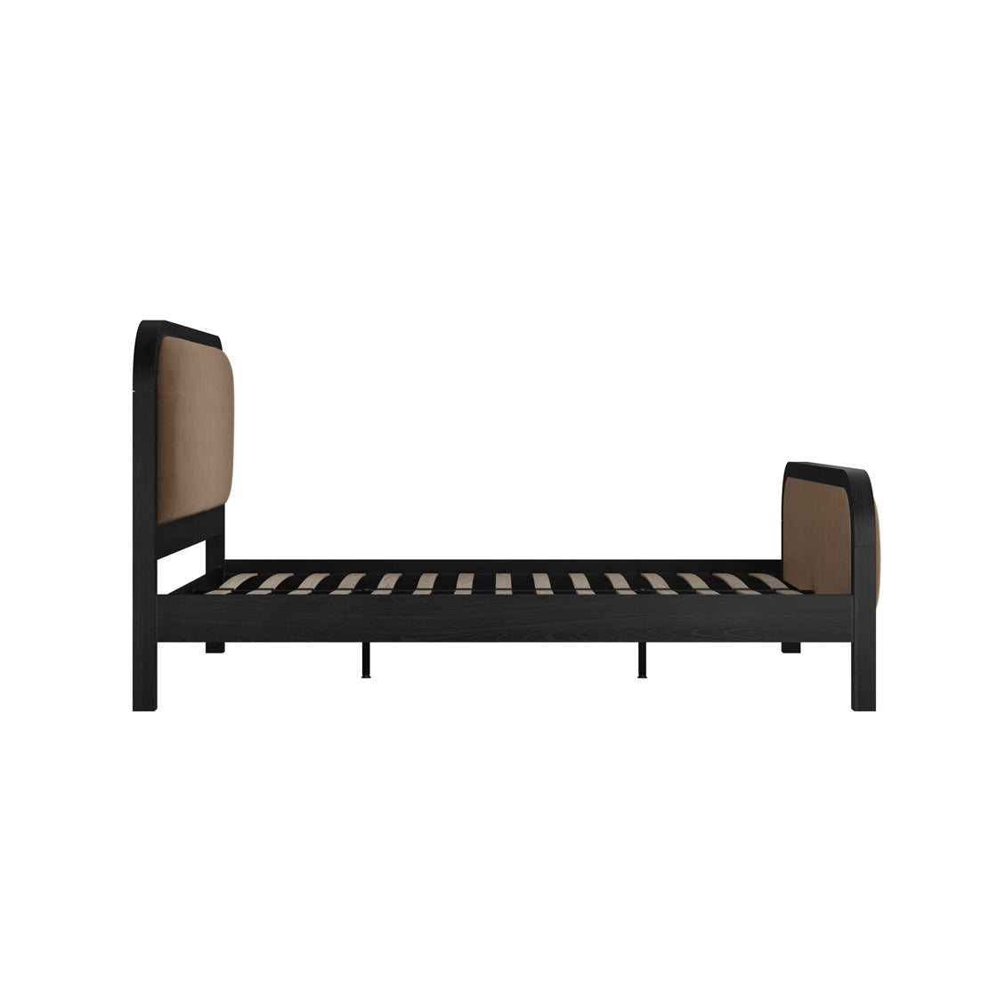Ines Mole Brown Velvet King Size Bed