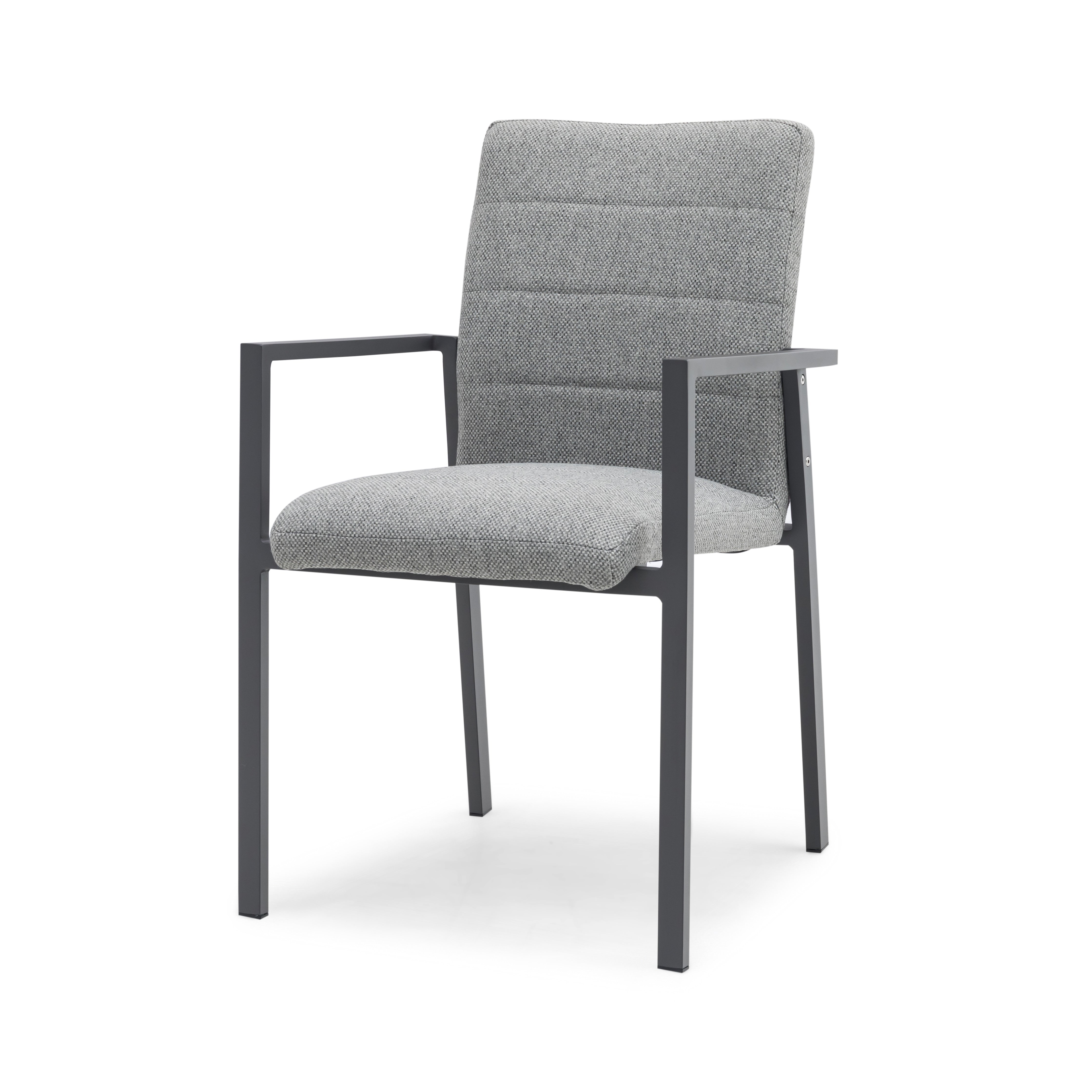 Jakarta Teak Rectangular Extending Dining Table with Ibiza Dining Chairs - Zinc Grey