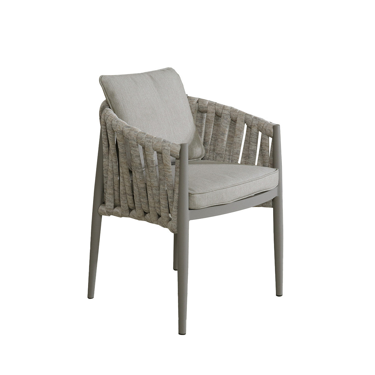 Jakarta Teak Rectangular Extending Dining Table with Milan Dining Chairs - Cool Linen
