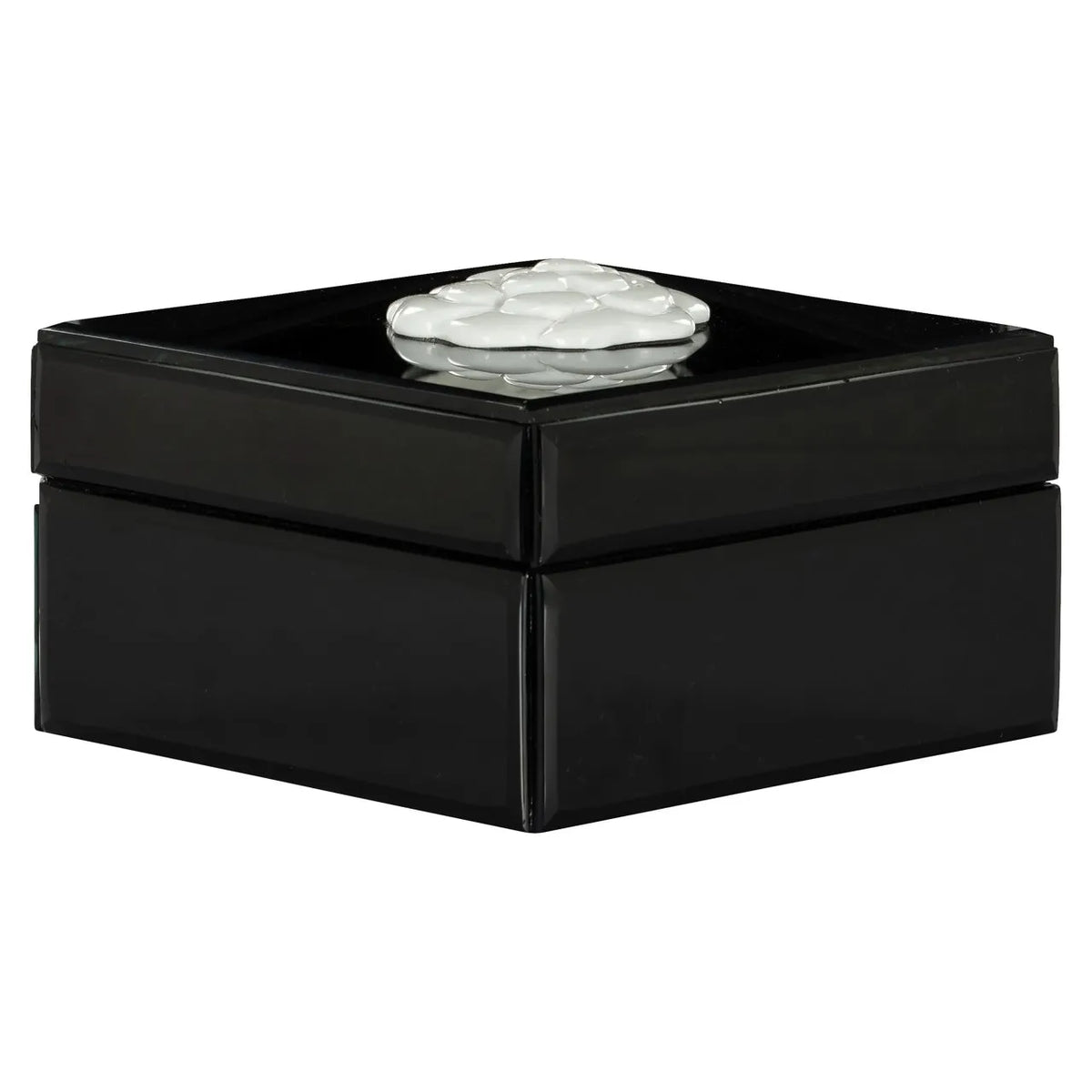 Richmond Interiors Lune Black & White Glass Storage Box