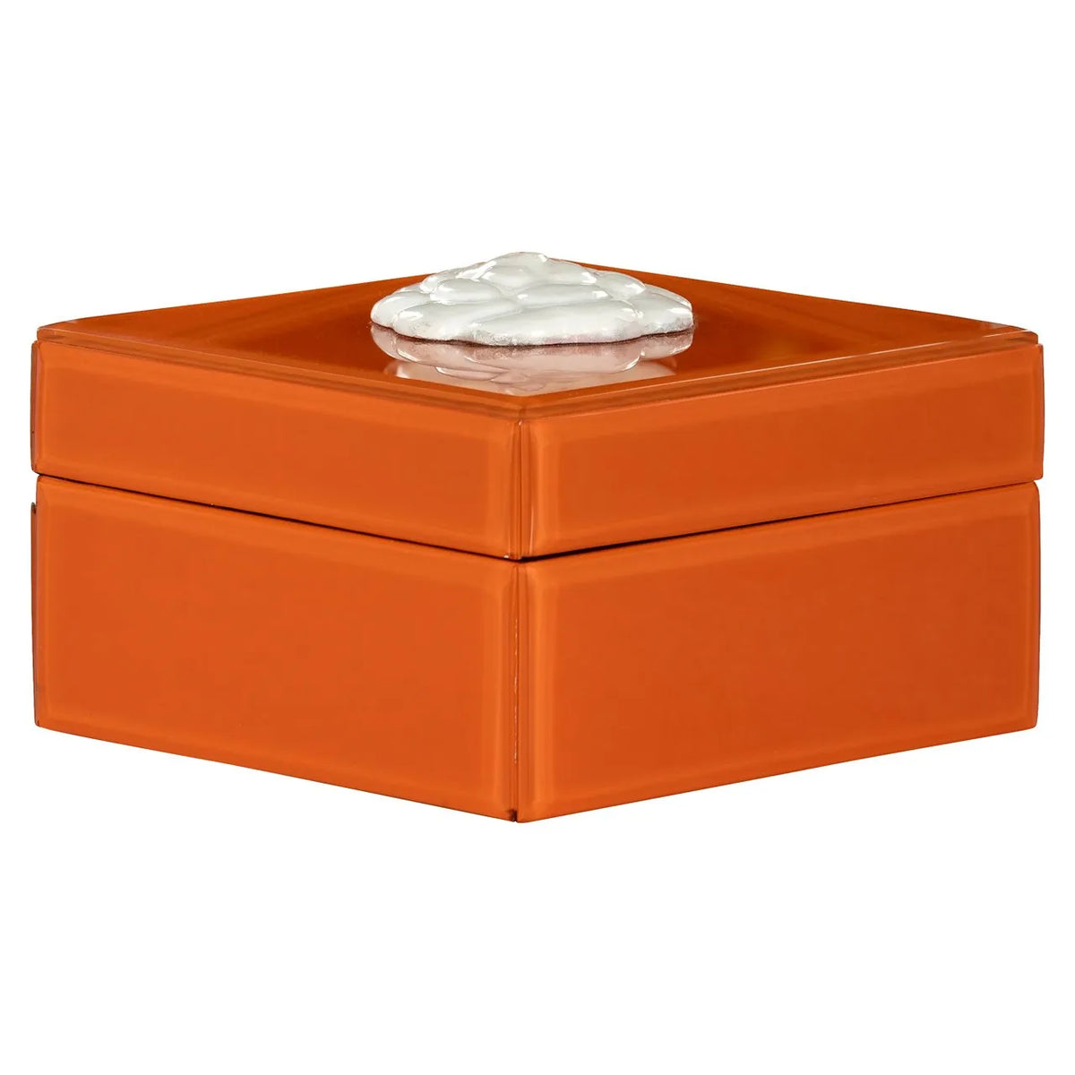 Richmond Interiors Lunia Orange Glass Storage Box