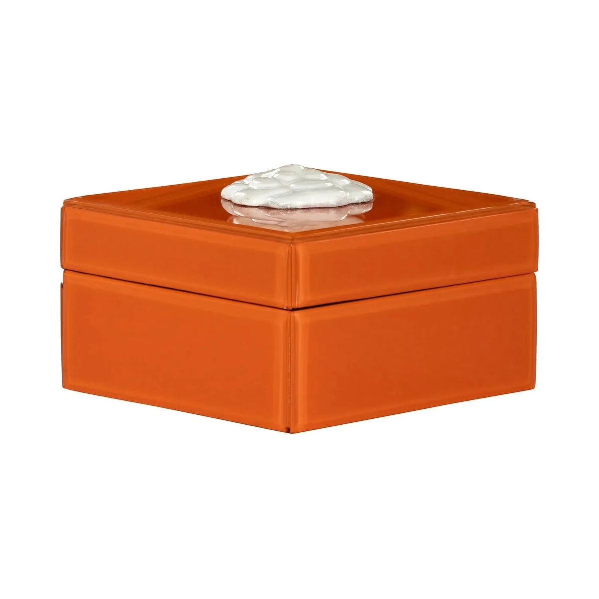 Richmond Interiors Lunia Orange Glass Storage Box