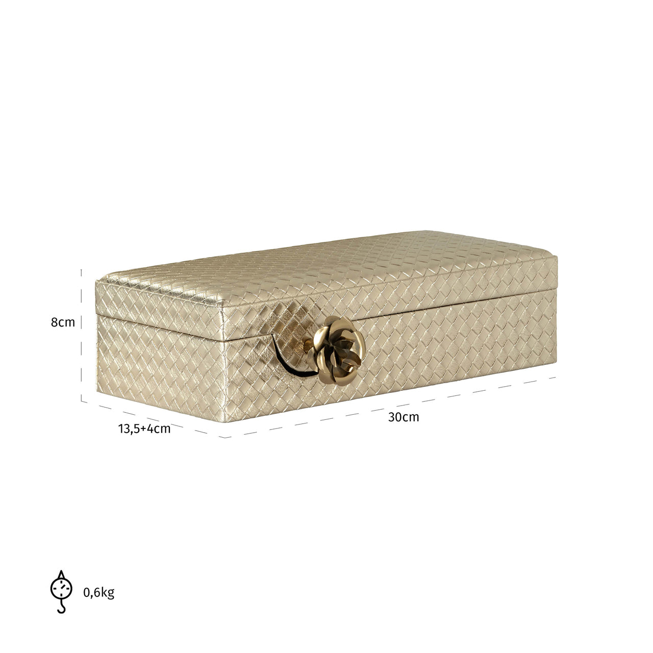 Richmond Interiors Trace Champagne Jewellery Box | Small