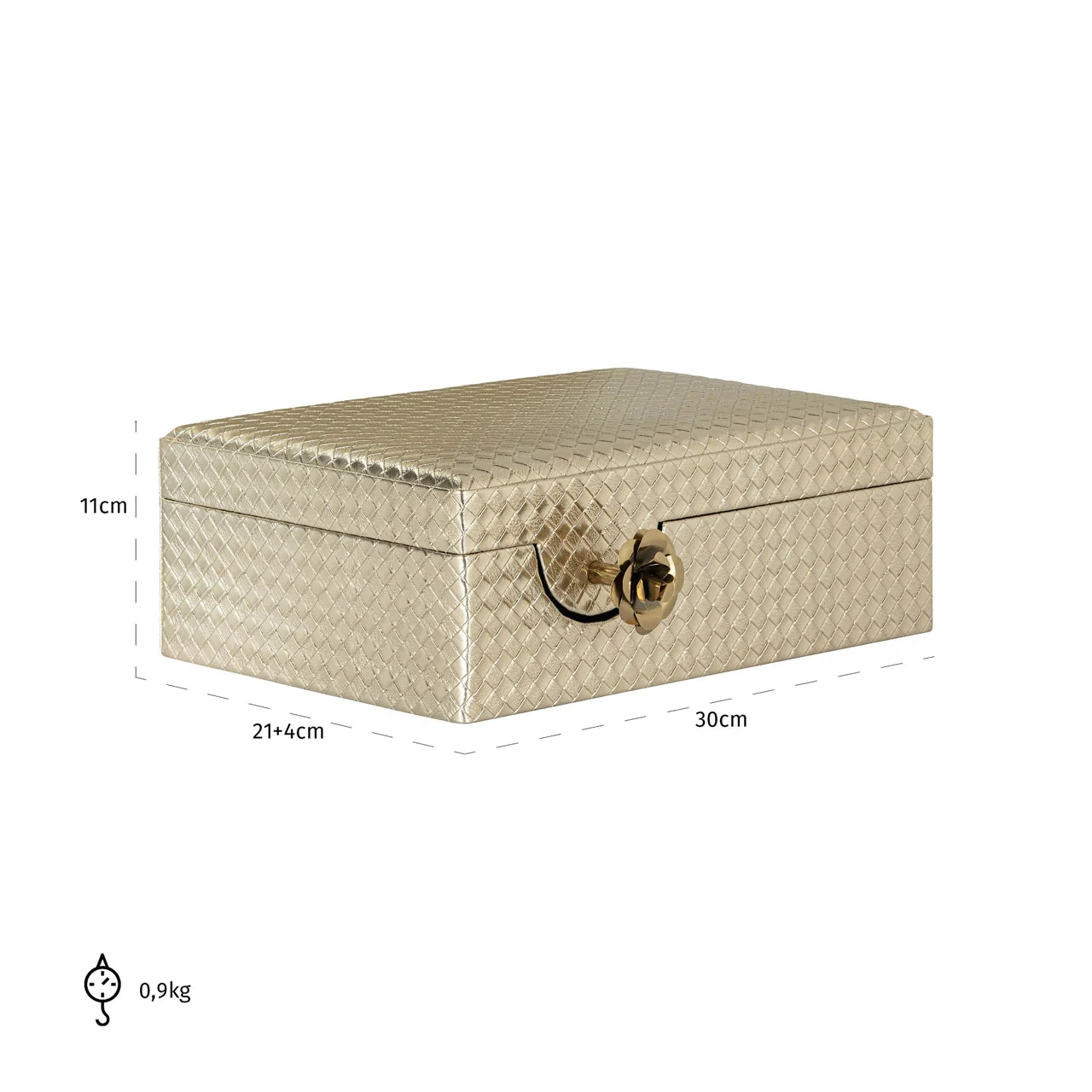 Richmond Interiors Trace Champagne Jewellery Box | Large