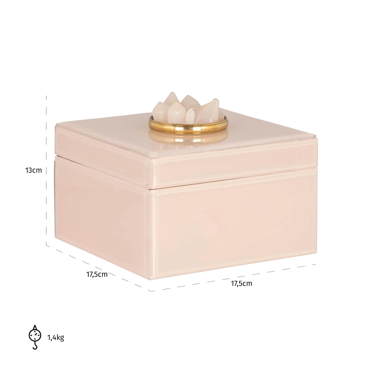 Richmond Interiors Jalisa Baby Pink Decorative Storage Box