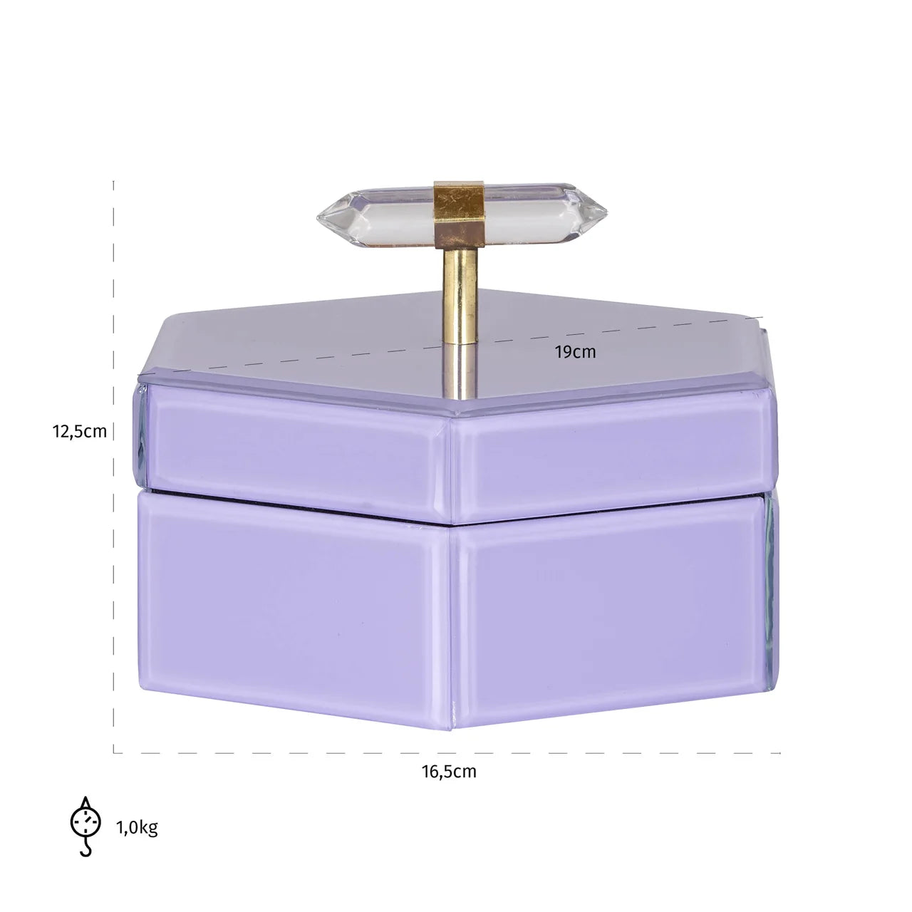 Richmond Interiors Jutta Lilac Decorative Storage Box | Small