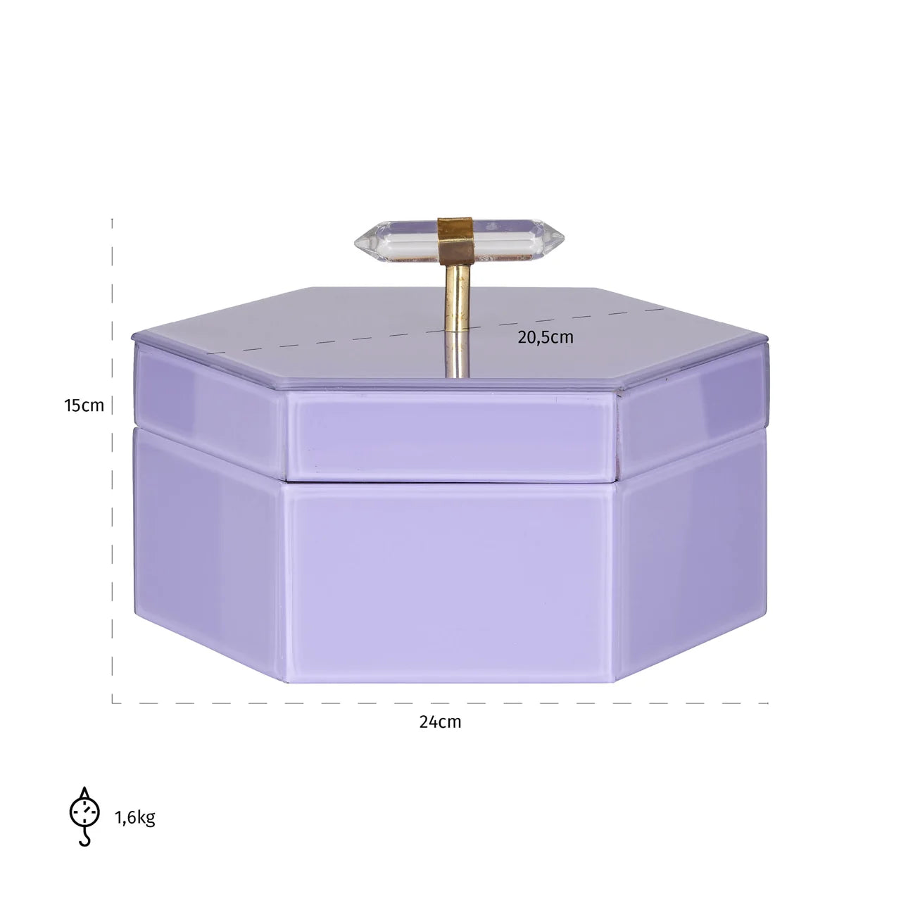 Richmond Interiors Jutta Lilac Decorative Storage Box | Large