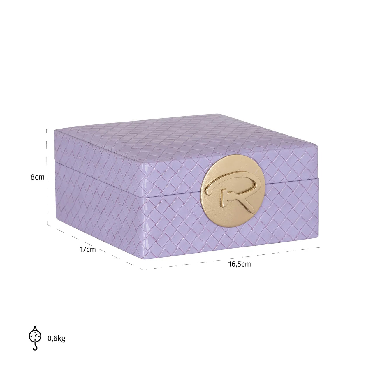 Richmond Interiors Joelle Purple Jewellery Box | Small