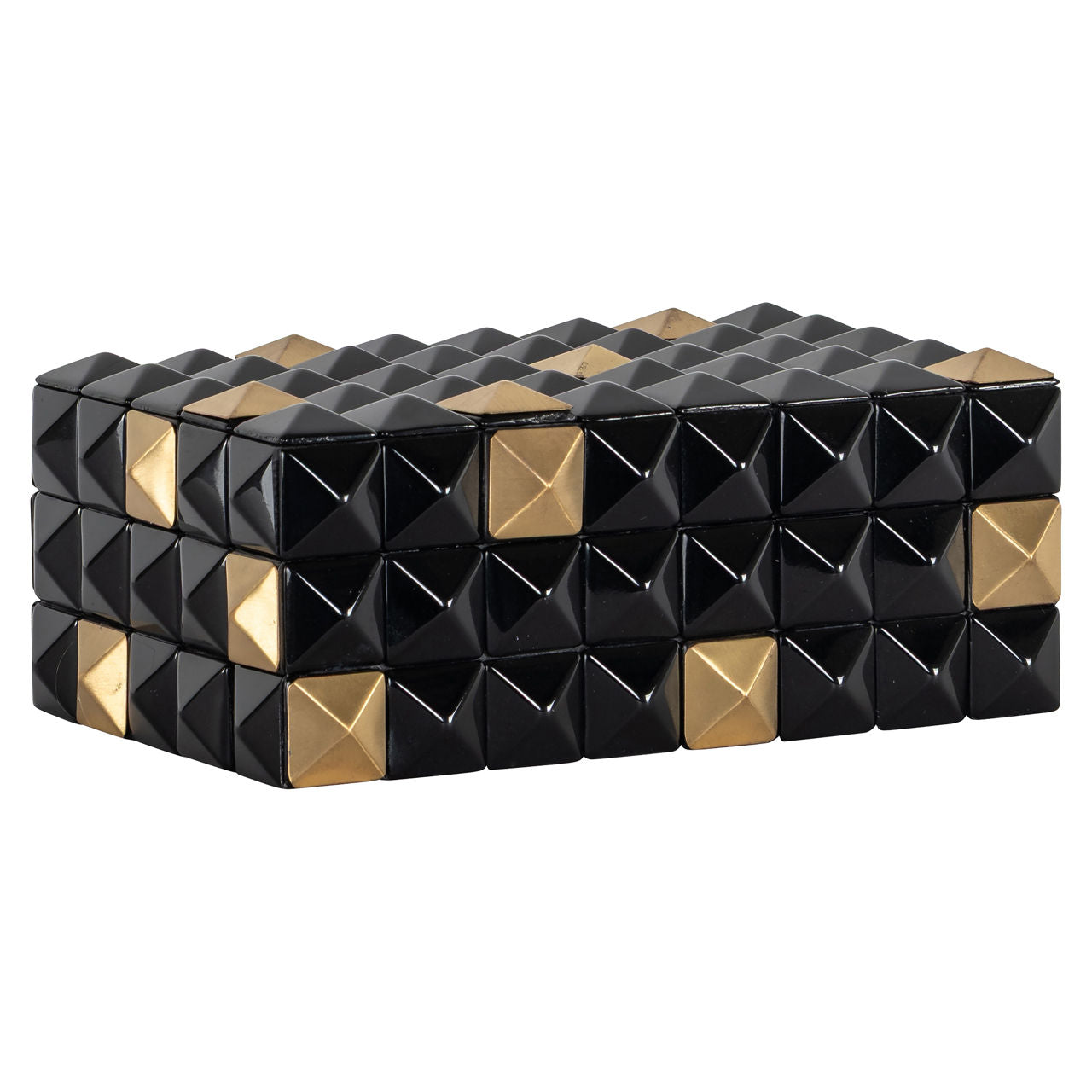 Storage box Velicia black/gold