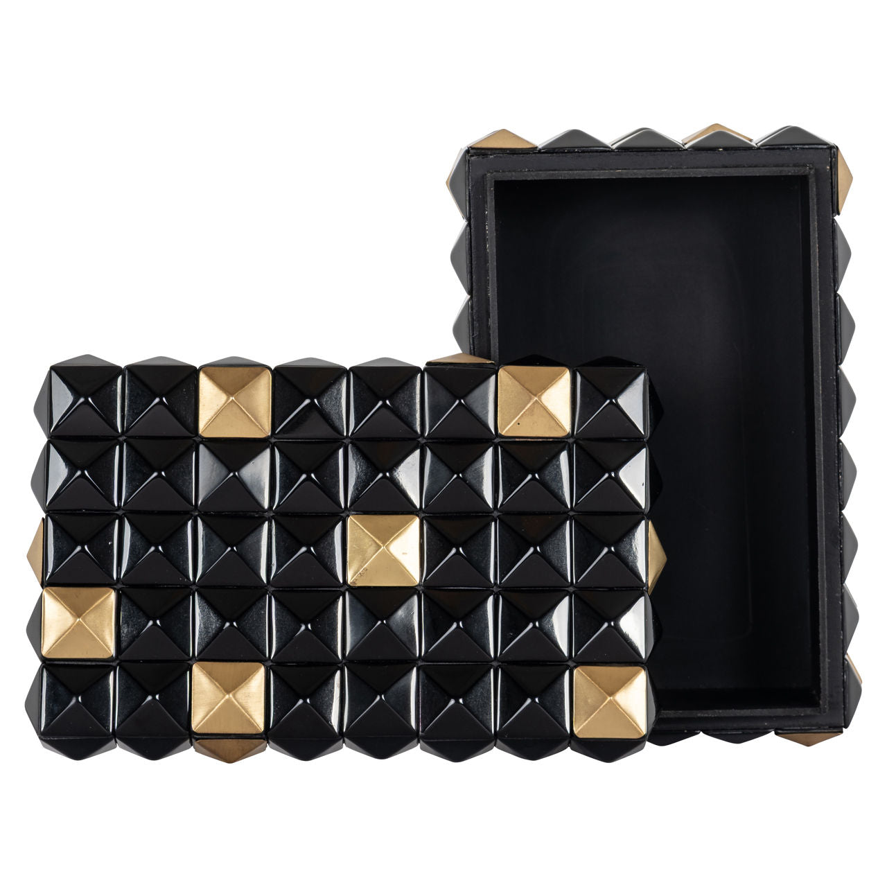 Storage box Velicia black/gold