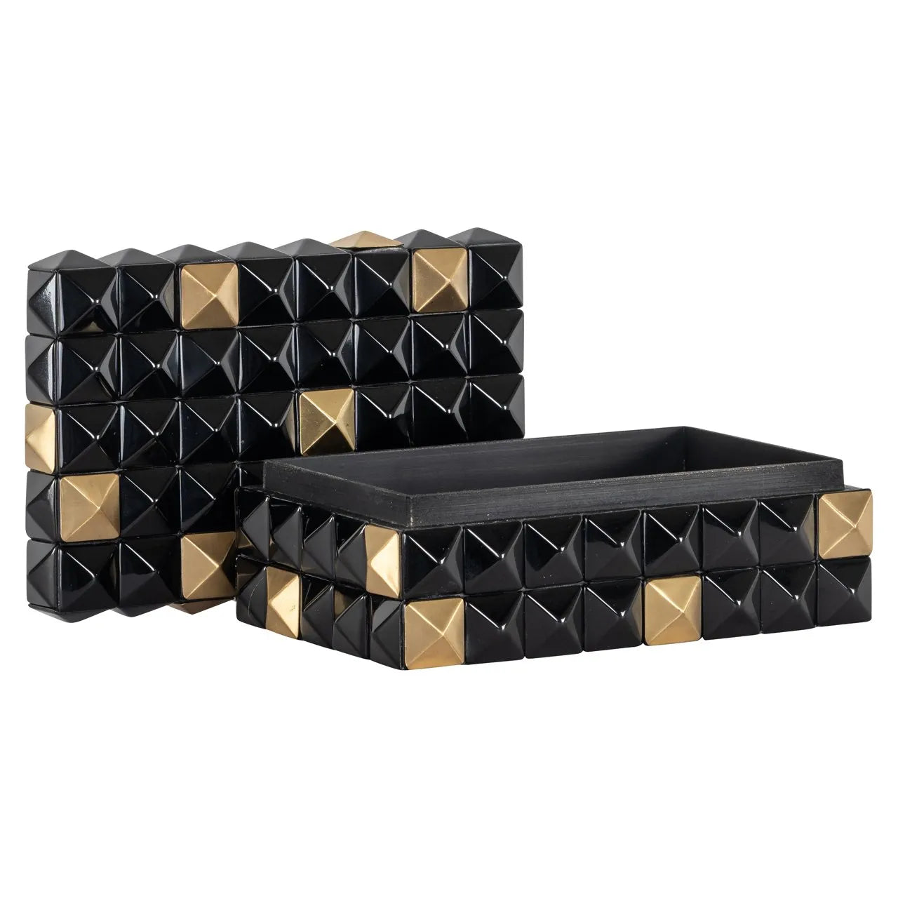 Richmond Interiors Velicia Black & Gold Storage Box