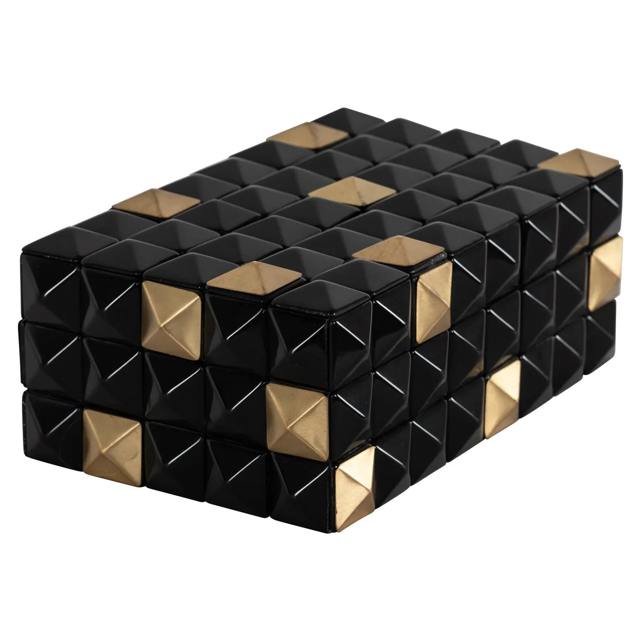 Richmond Interiors Velicia Black & Gold Storage Box