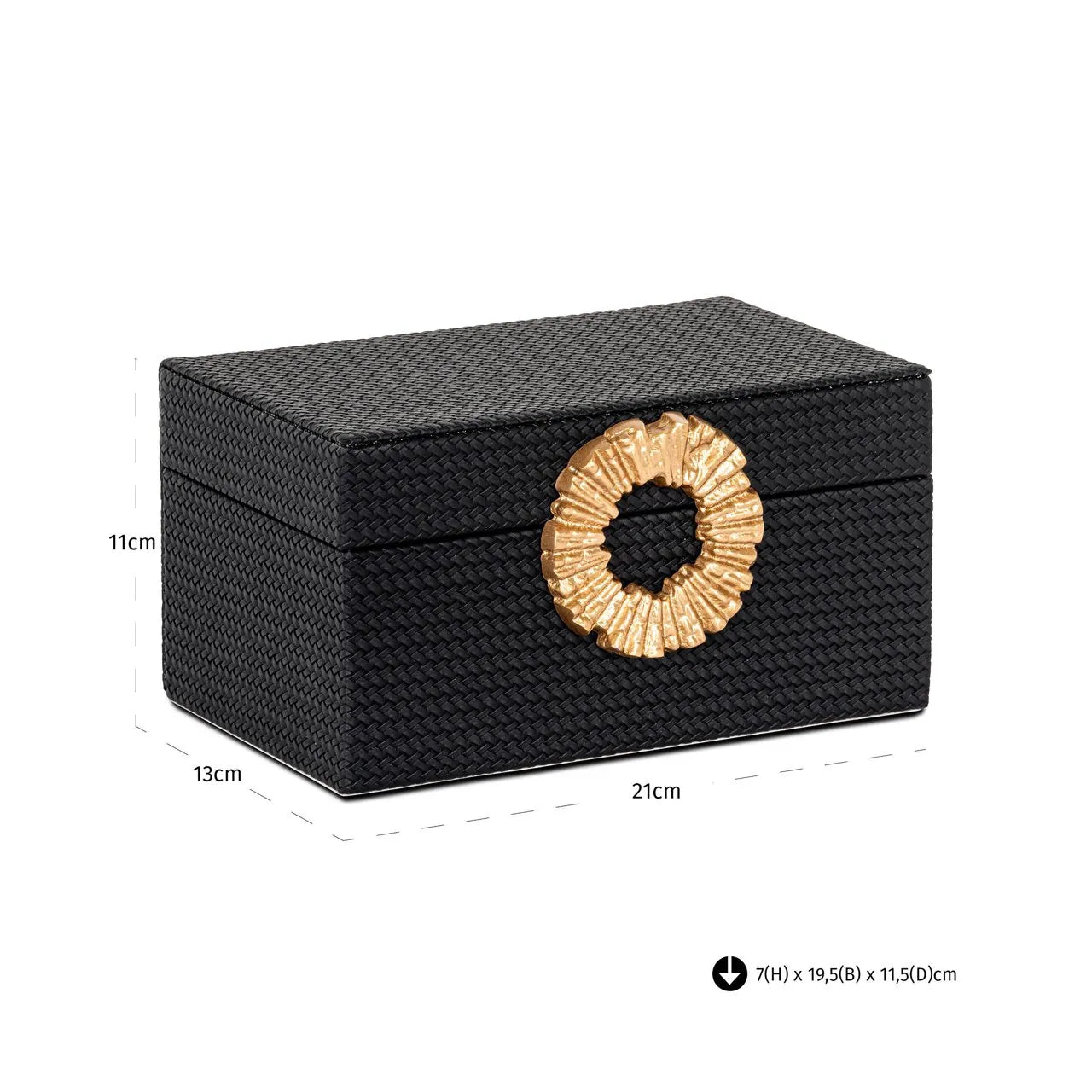 Richmond Interiors Amal Black & Gold Storage Box | Small