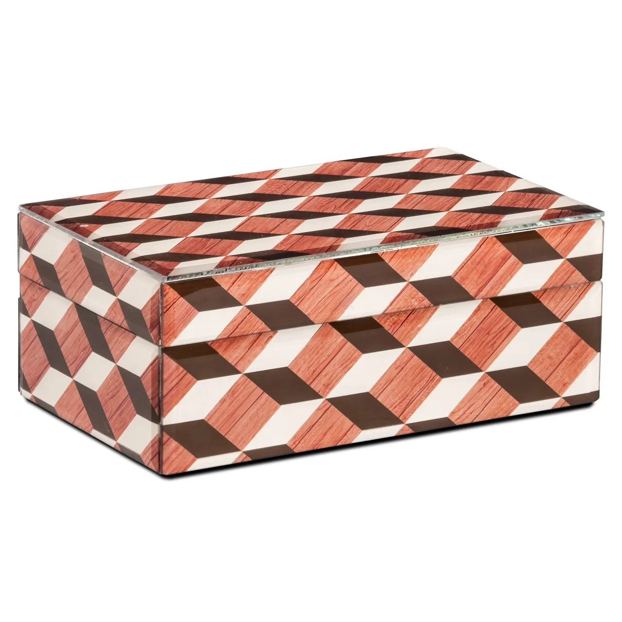 Richmond Interiors Chady Red Glass Storage Box | Small