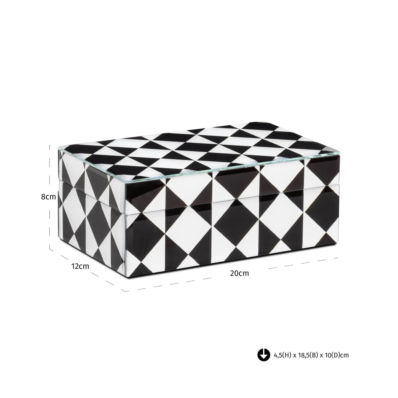 Richmond Interiors Silas Black & White Storage Box | Small