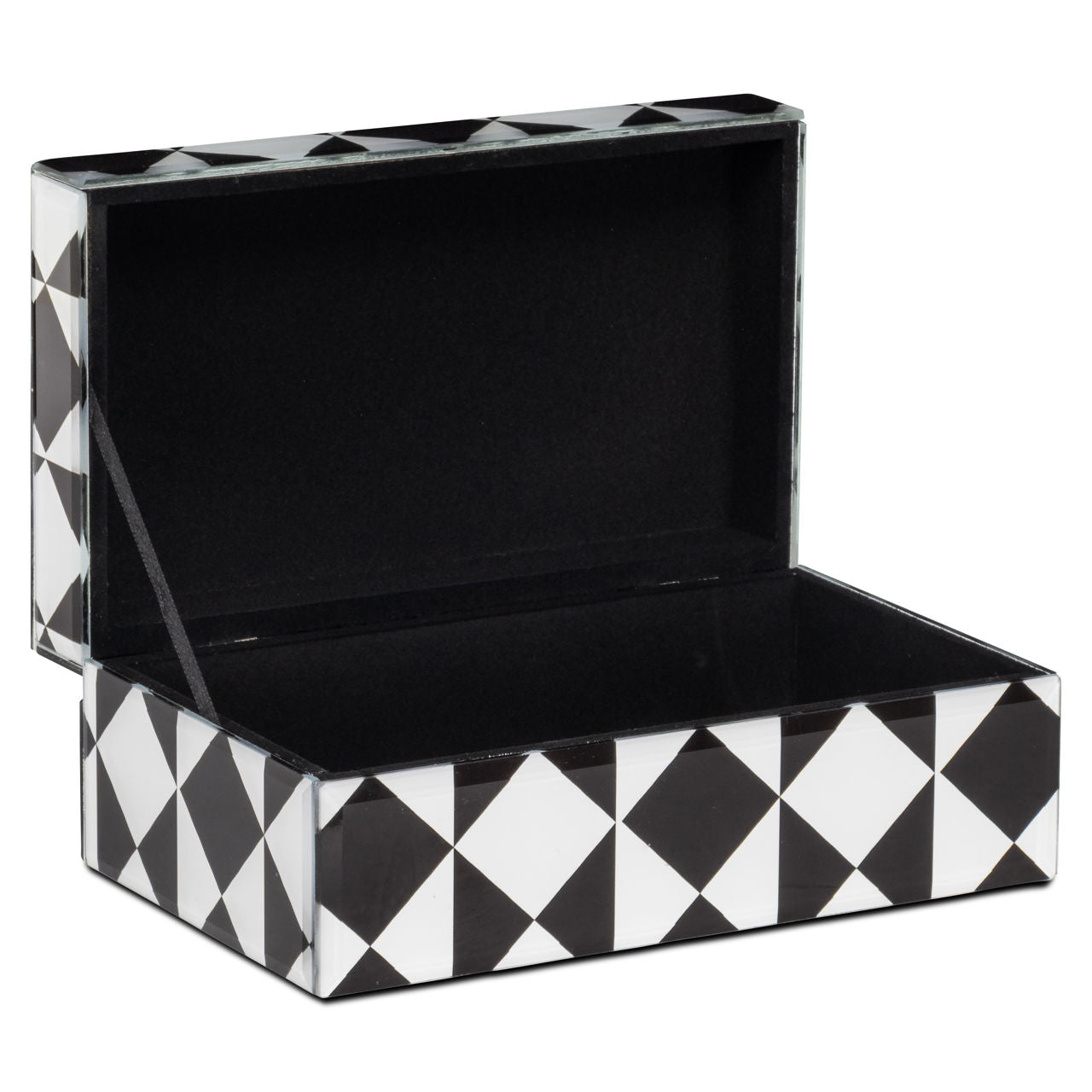 Storage box Silas black/white small