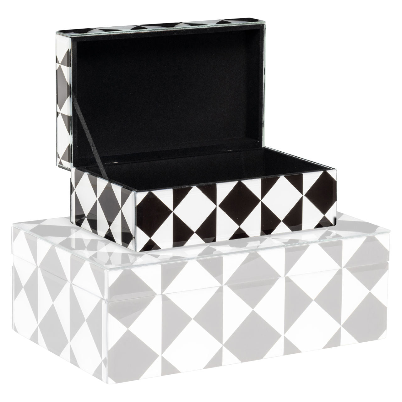 Storage box Silas black/white small