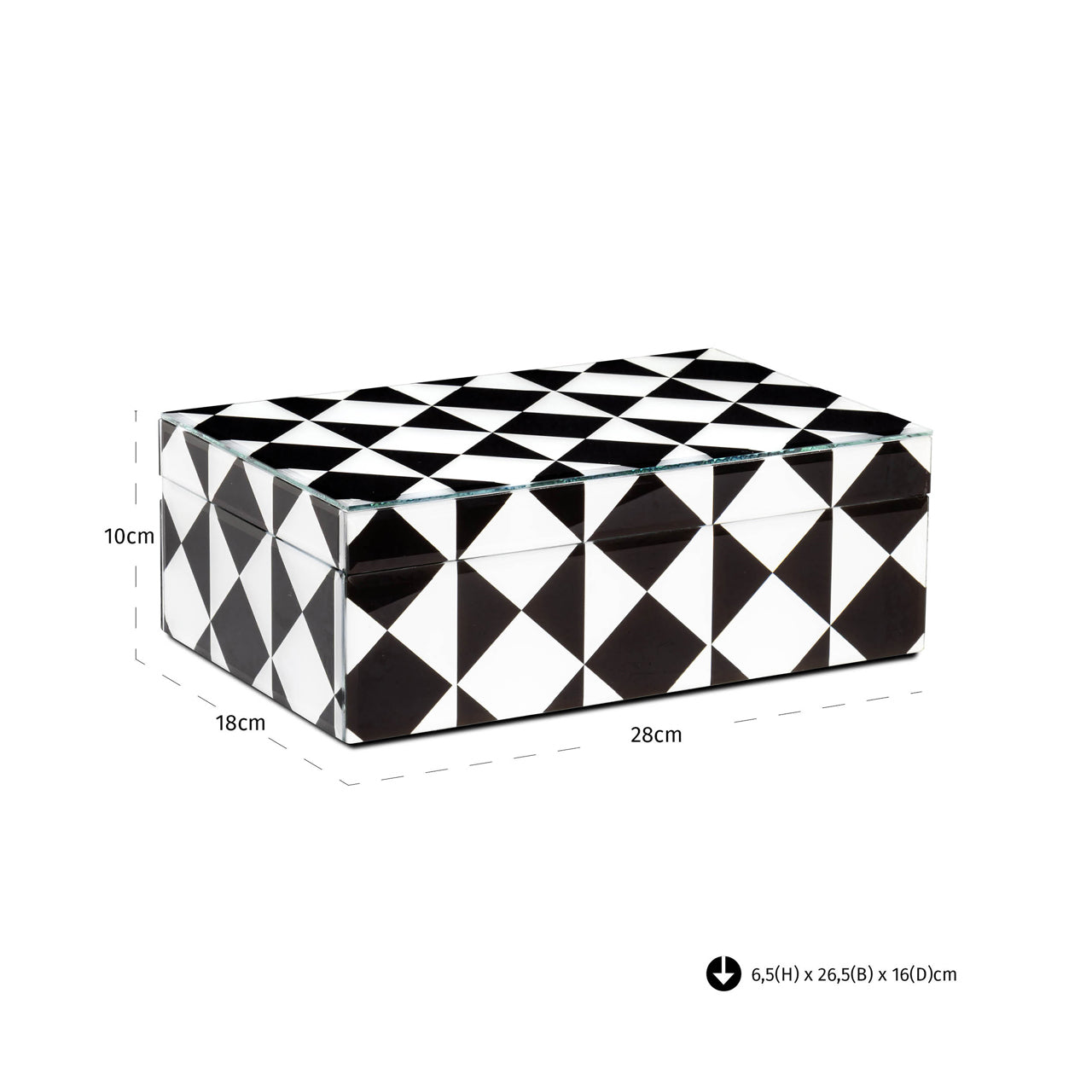 Richmond Interiors Silas Black & White Storage Box | Large