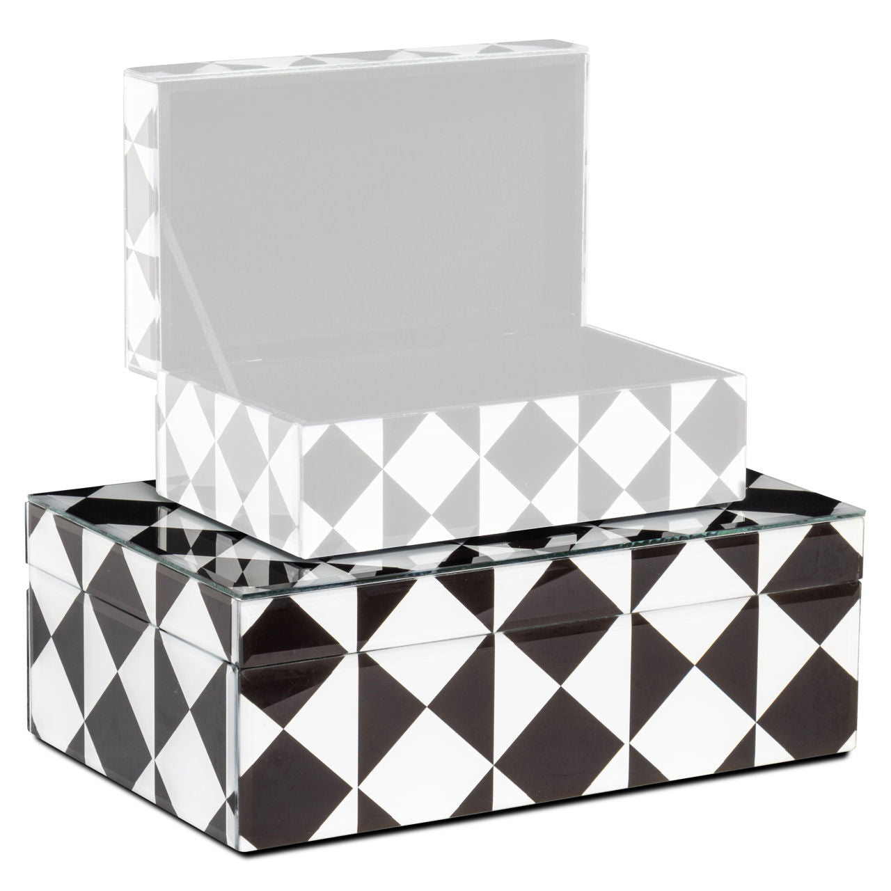 Storage box Silas black/white large