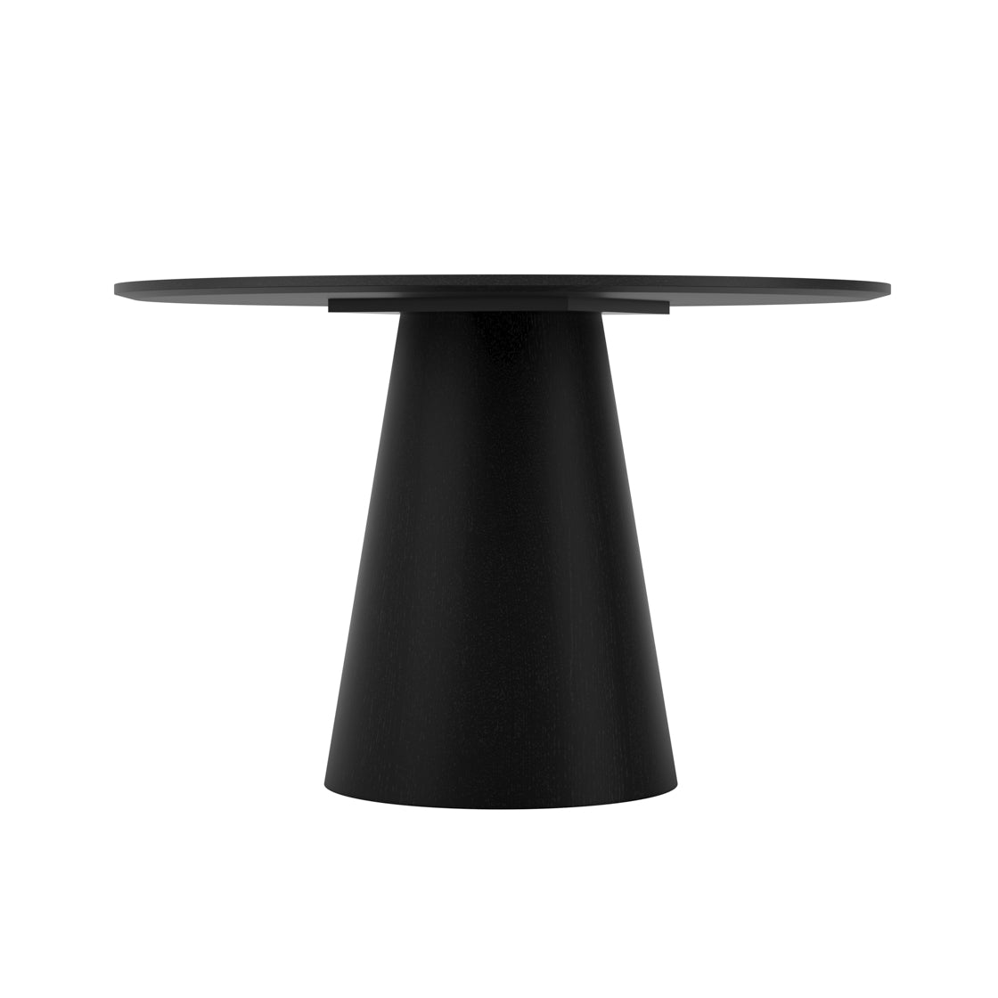 Juno Matte Black Wood Round Dining Table