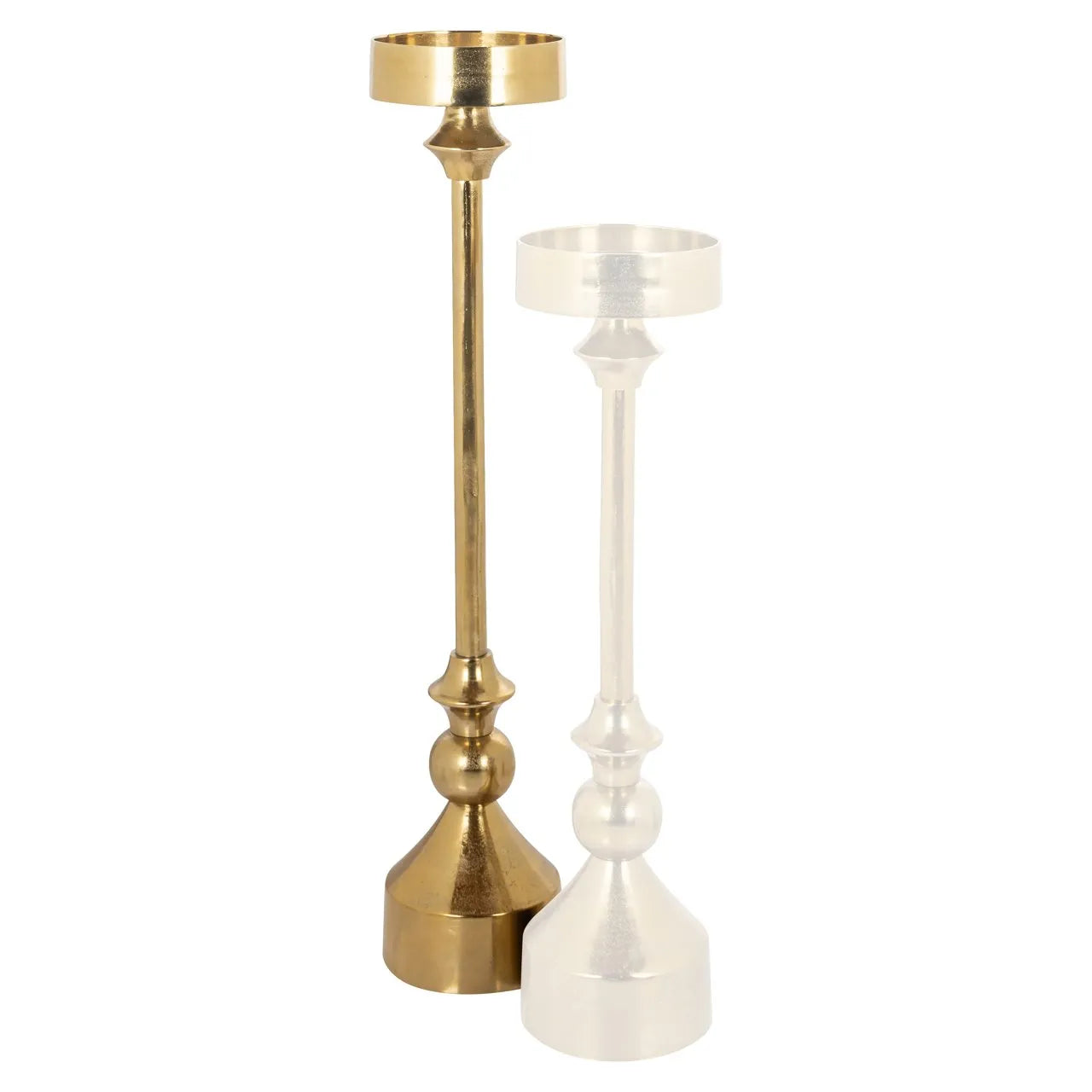 Richmond Interiors Presley Gold Floor Standing Pillar Candlestick Holder | Extra Large