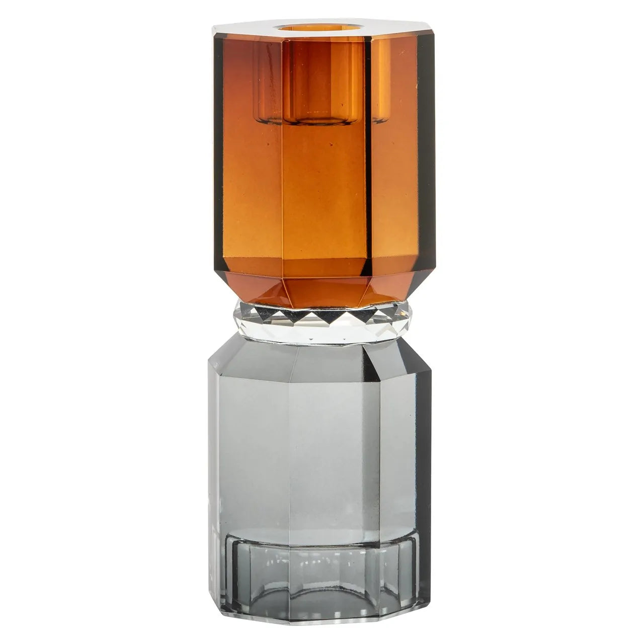 Richmond Interiors Thyra Orange Glass Candle Holder