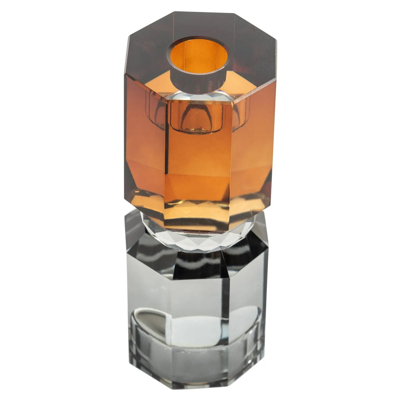Richmond Interiors Thyra Orange Glass Candle Holder