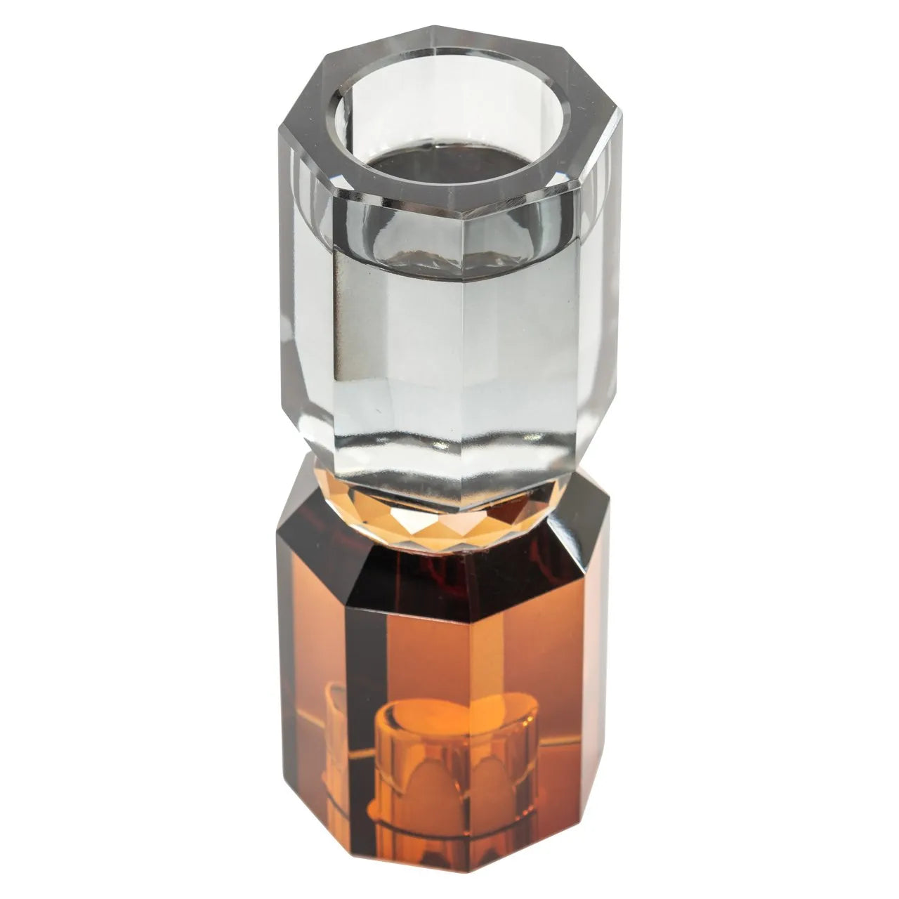 Richmond Interiors Thyra Orange Glass Candle Holder