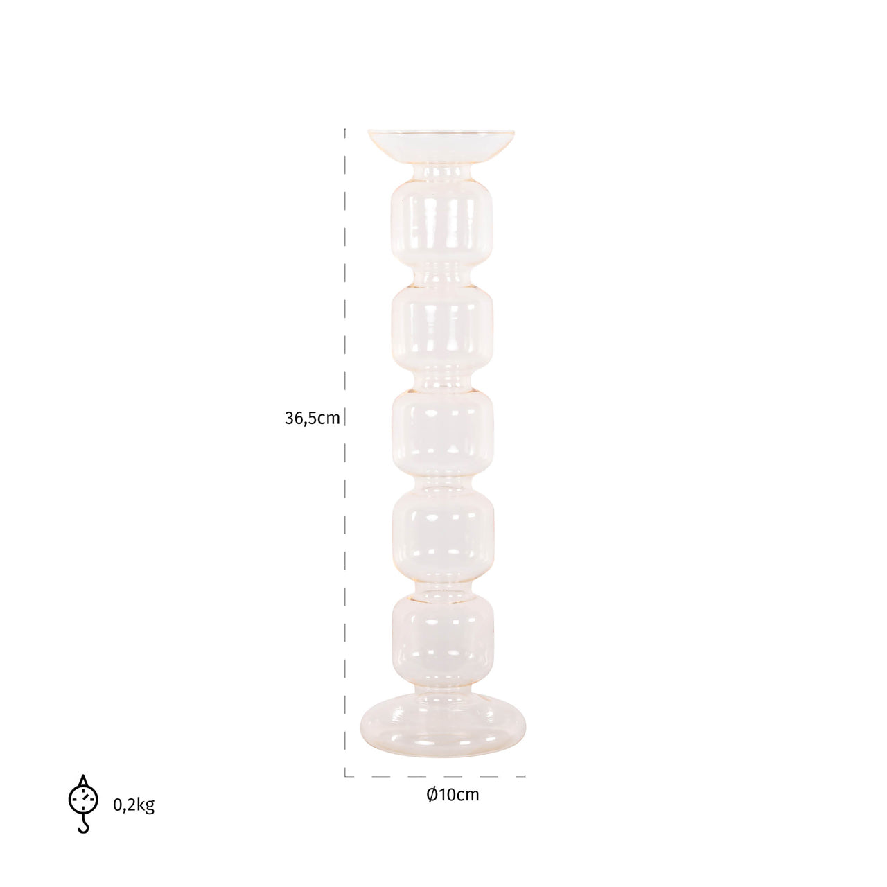 Richmond Interiors Rabia Glass Candle Holder | Large