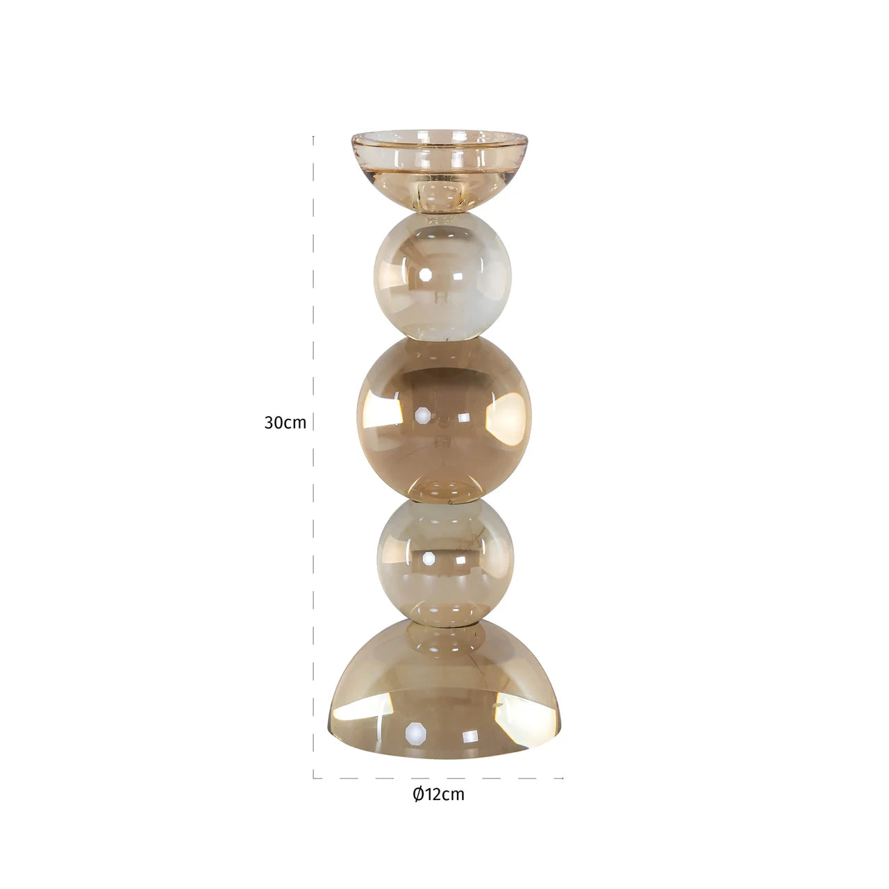 Richmond Interiors Emie Blown Glass Candle Holder | Small