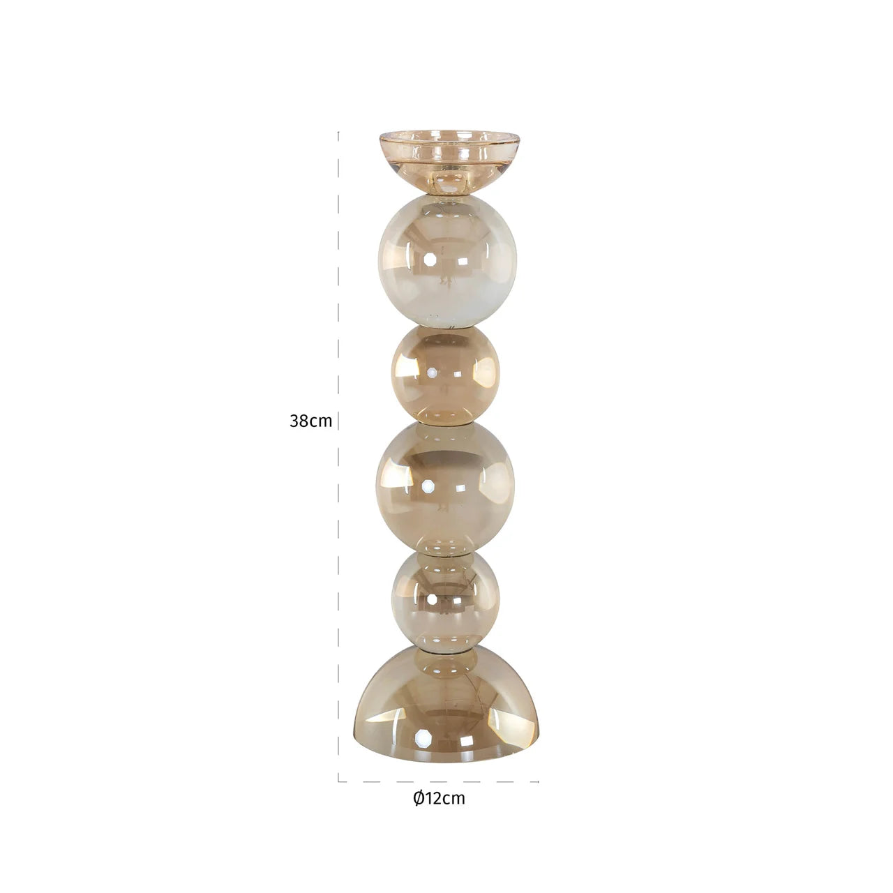 Richmond Interiors Emie Blown Glass Candle Holder | Large