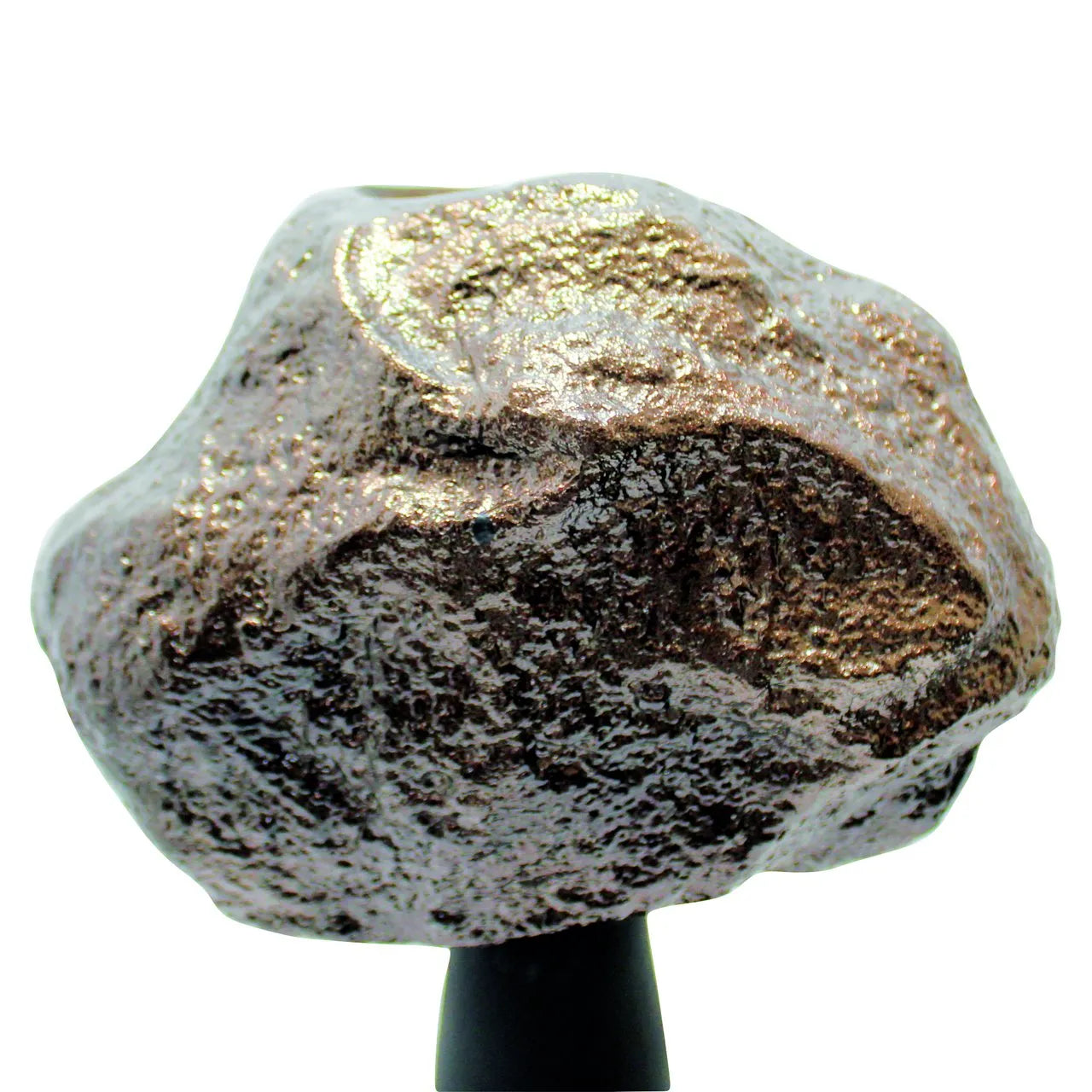 Richmond Interiors Moira Black & Bronze Rock Candle Holder | Large
