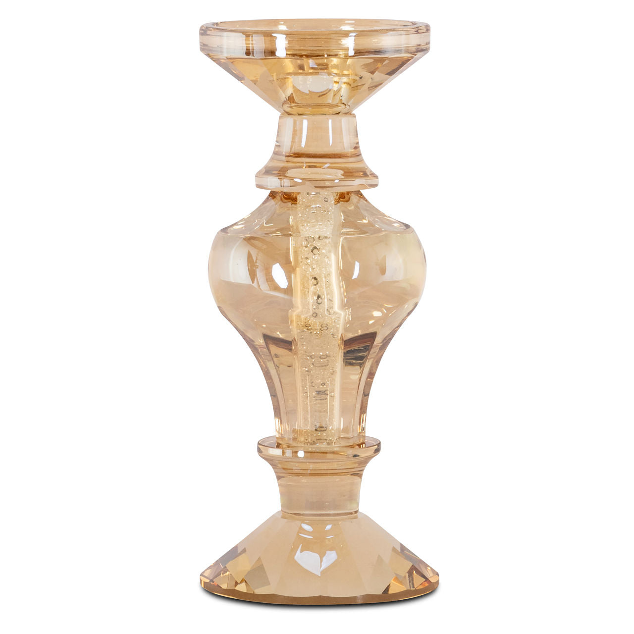 Candle holder Dilan amber small
