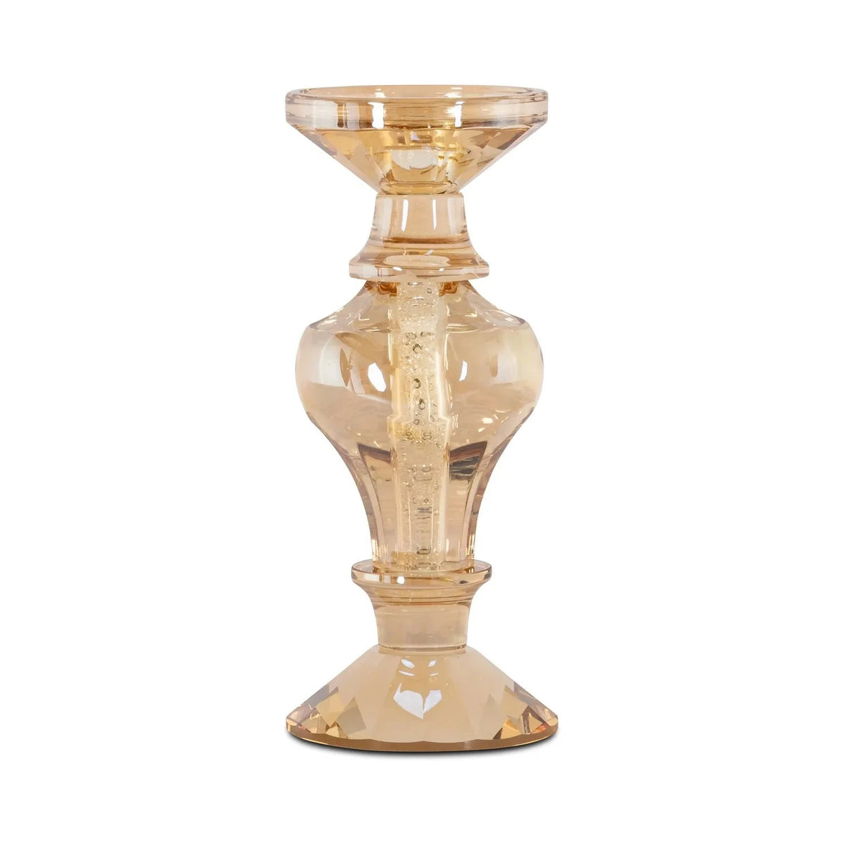 Richmond Interiors Dilan Amber Glass Candle Holder | Small