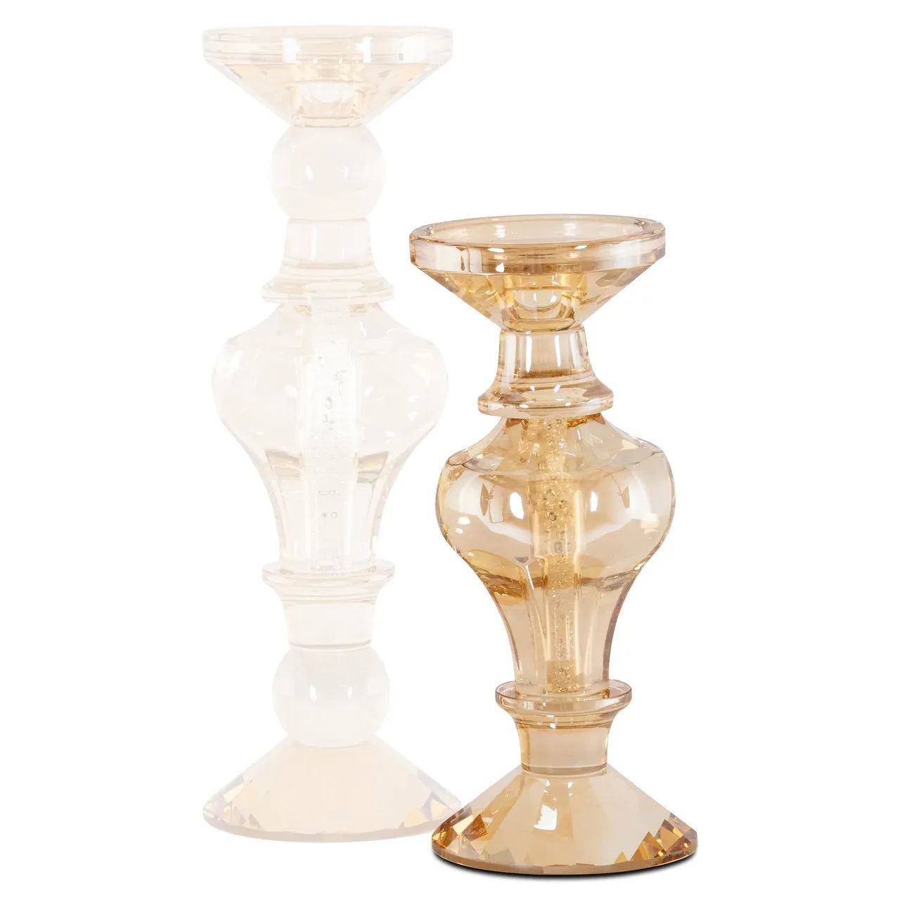 Richmond Interiors Dilan Amber Glass Candle Holder | Small