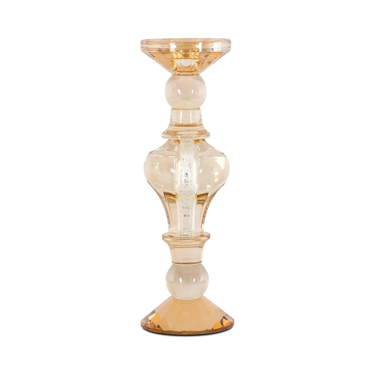 Richmond Interiors Dilan Amber Glass Candle Holder | Large
