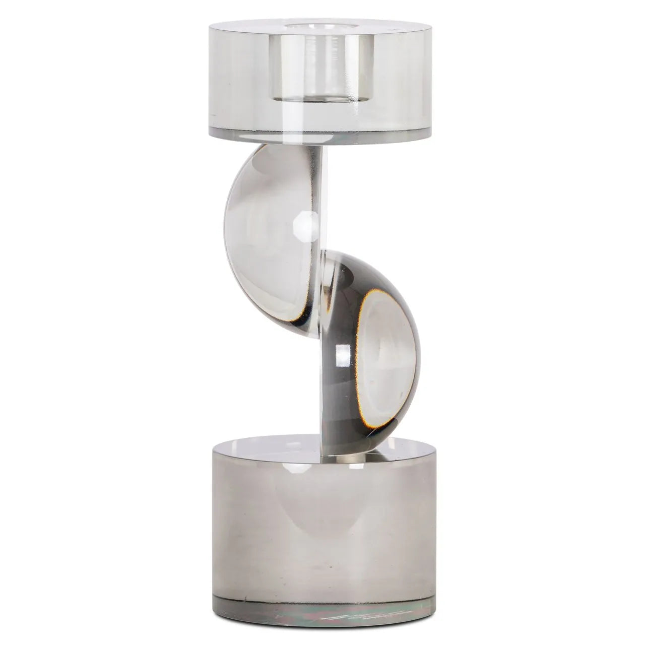 Richmond Interiors Jennyl Grey Glass Candle Holder | Large
