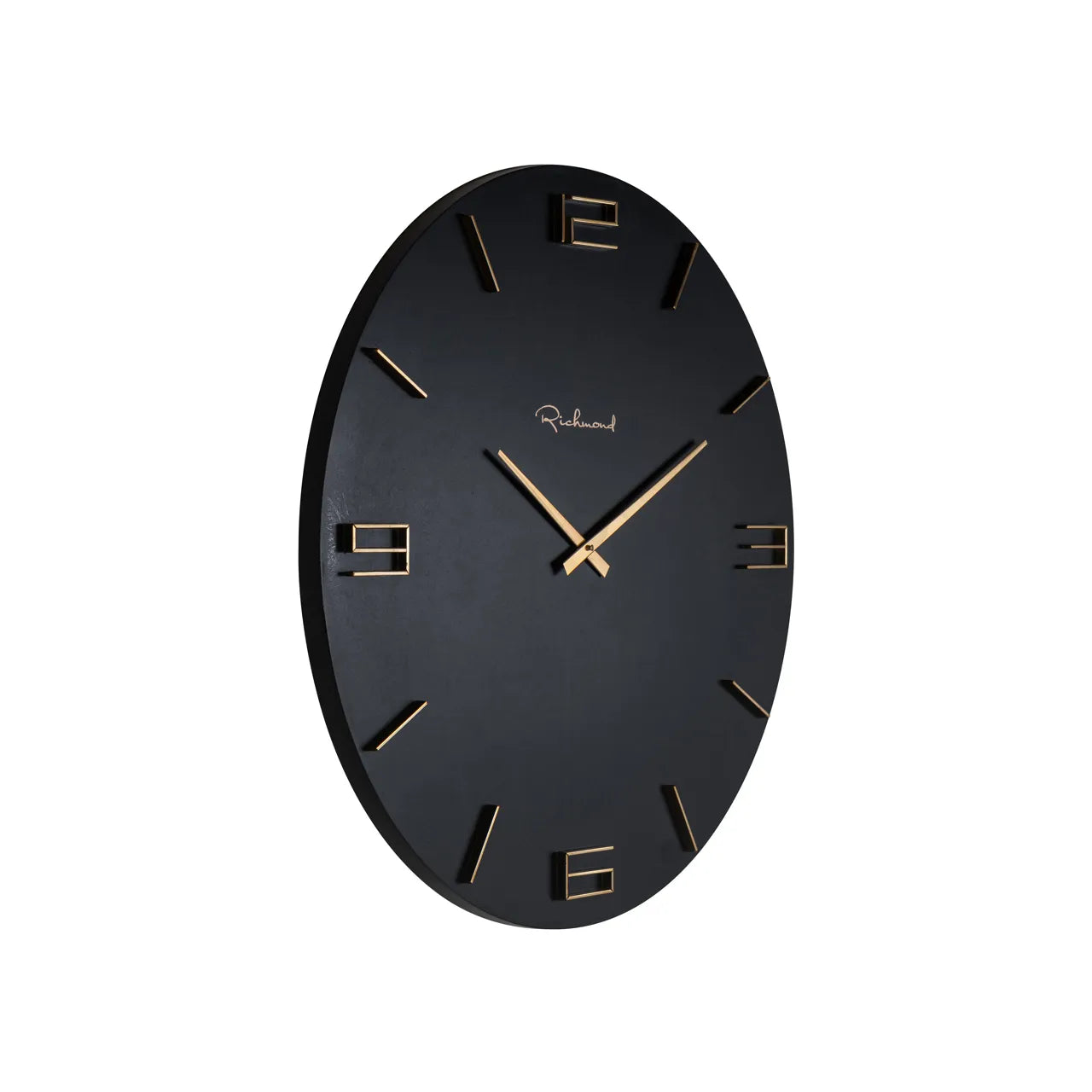 Richmond Interiors Byram Black & Gold Round Wall Clock