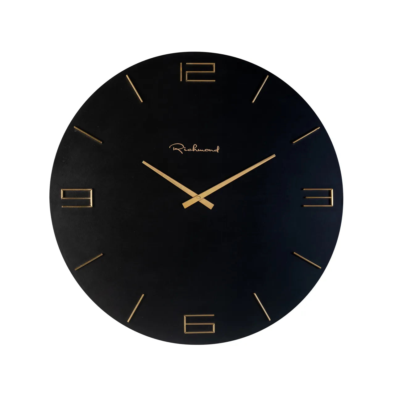 Richmond Interiors Byram Black & Gold Round Wall Clock